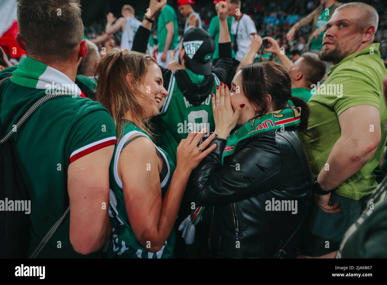Wroclaw, Wroclaw, Poland. 28th May, 2022. For the 18th time the WrocÂ¸aw basketball team - WKS Slask Wroclaw - has won the match for the Polish champion. The match was played with a full team of fans. (Credit Image: © Krzysztof Zatycki/ZUMA Press Wire) Credit: ZUMA Press, Inc./Alamy Live News Stock Photo