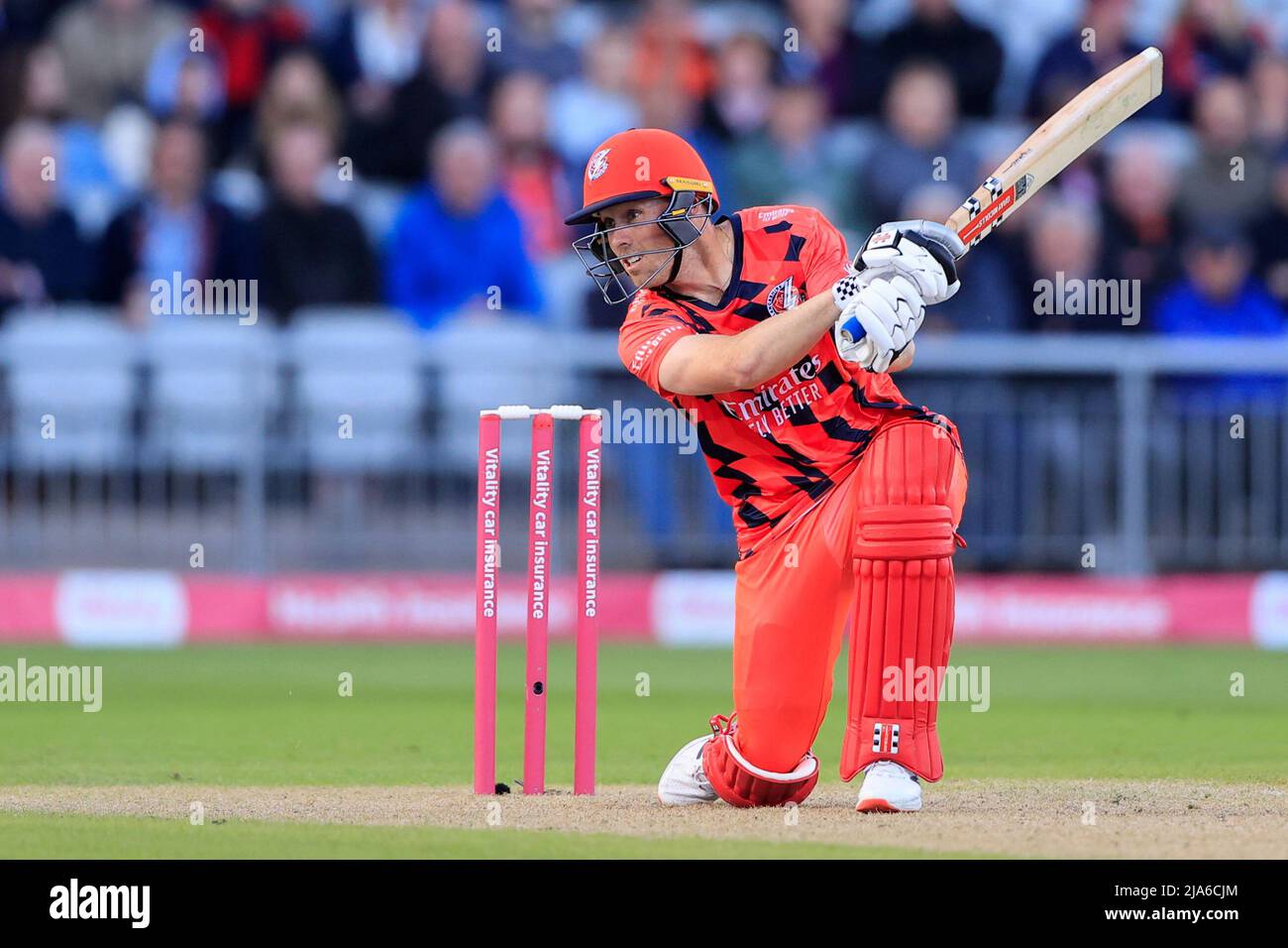 Manchester, UK. 27th May, 2022. Phil Salt batting for Lancashire Lightning  in Manchester, United Kingdom on 5/27/2022. (Photo by Conor Molloy/News  Images/Sipa USA) Credit: Sipa USA/Alamy Live News Stock Photo - Alamy
