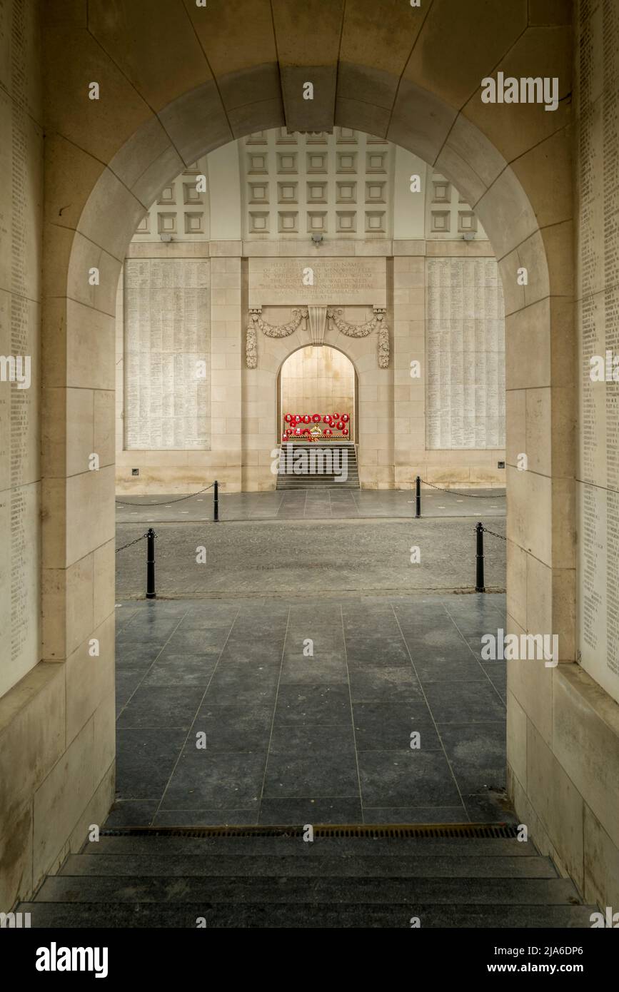 The Menin Gate aat Ypres Belgium Stock Photo