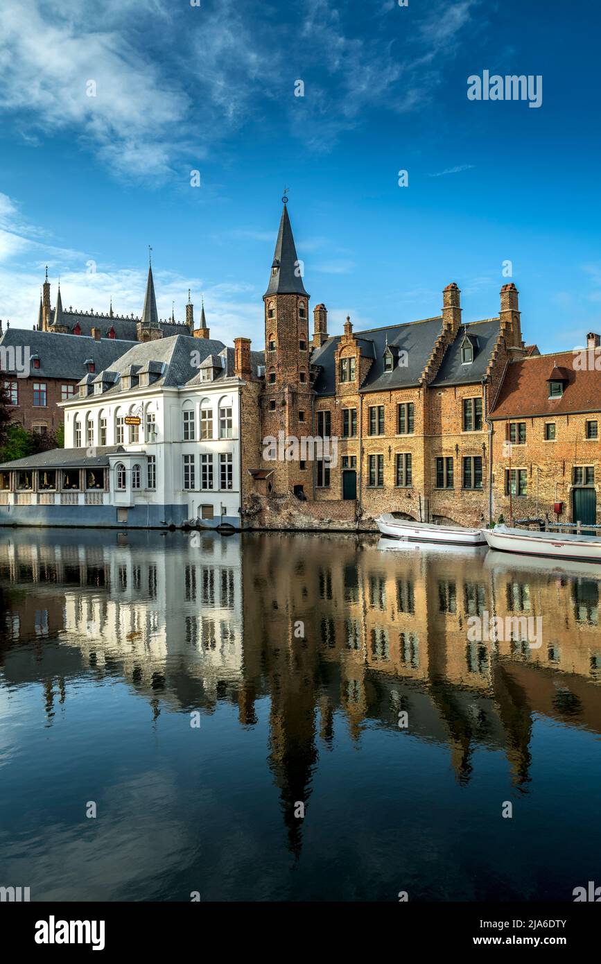 The Rozenhoedkaai district of Bruges, Belgium Stock Photo