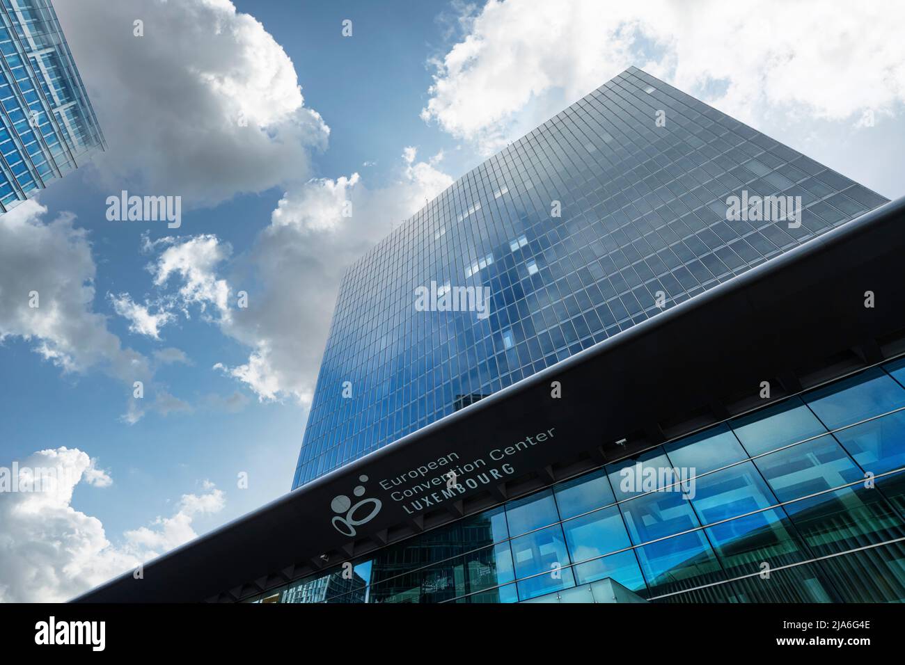 Luxembourg city, May 2022. External view of the European Convention Center building in the city center Stock Photo