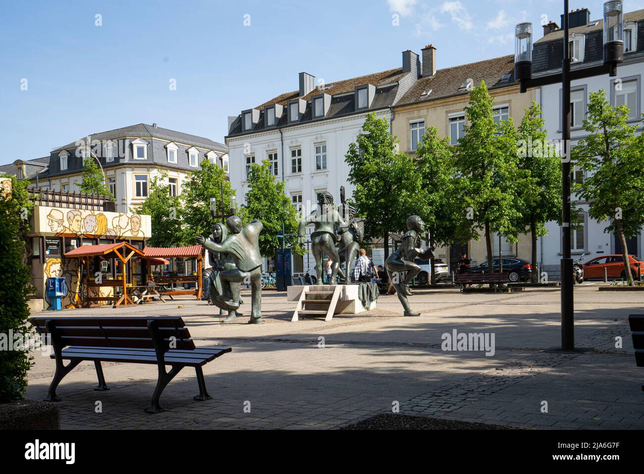 Luxembourg city, May 2022.  the theater square in the city center Stock Photo