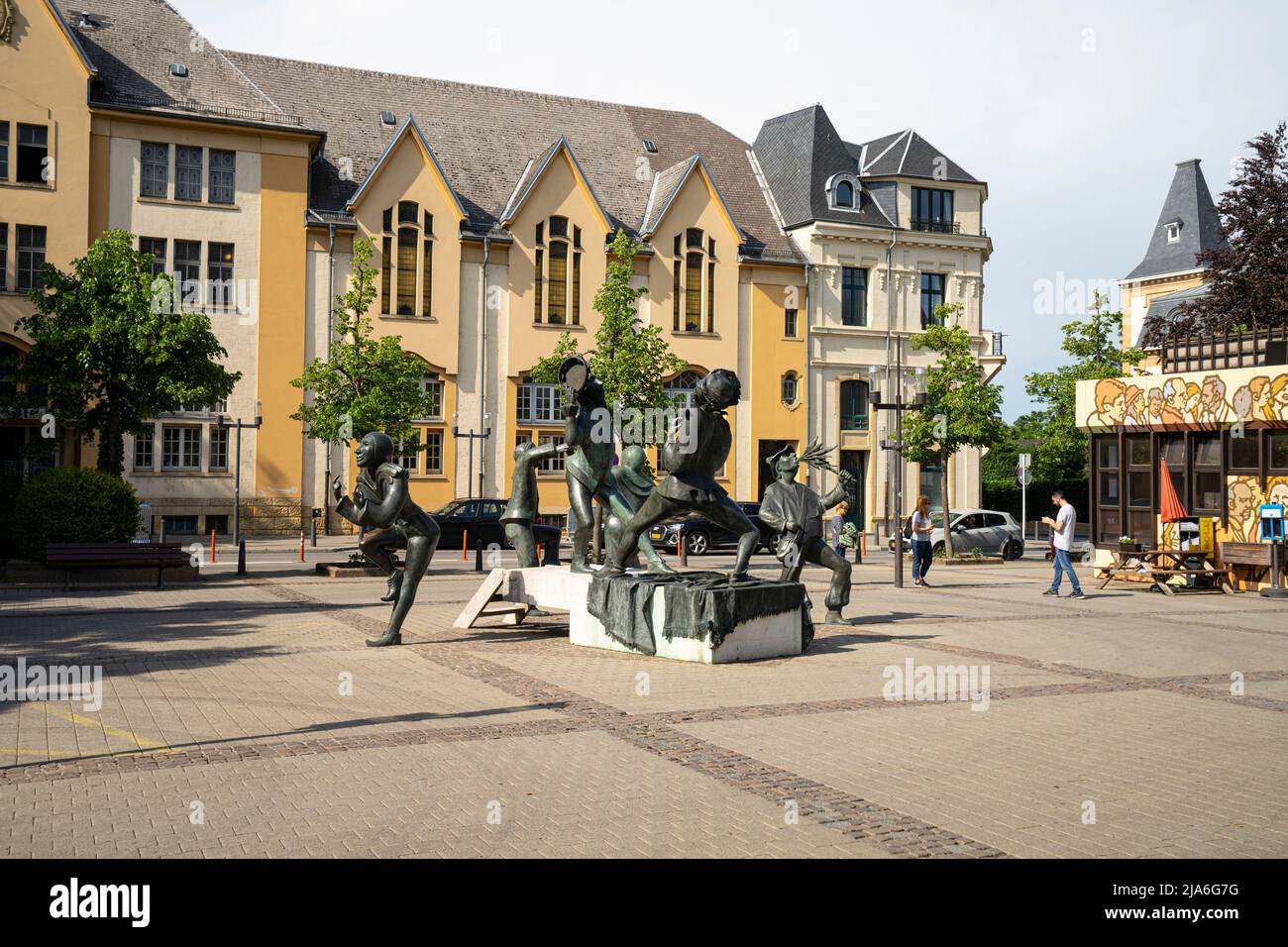 Luxembourg city, May 2022.  the theater square in the city center Stock Photo