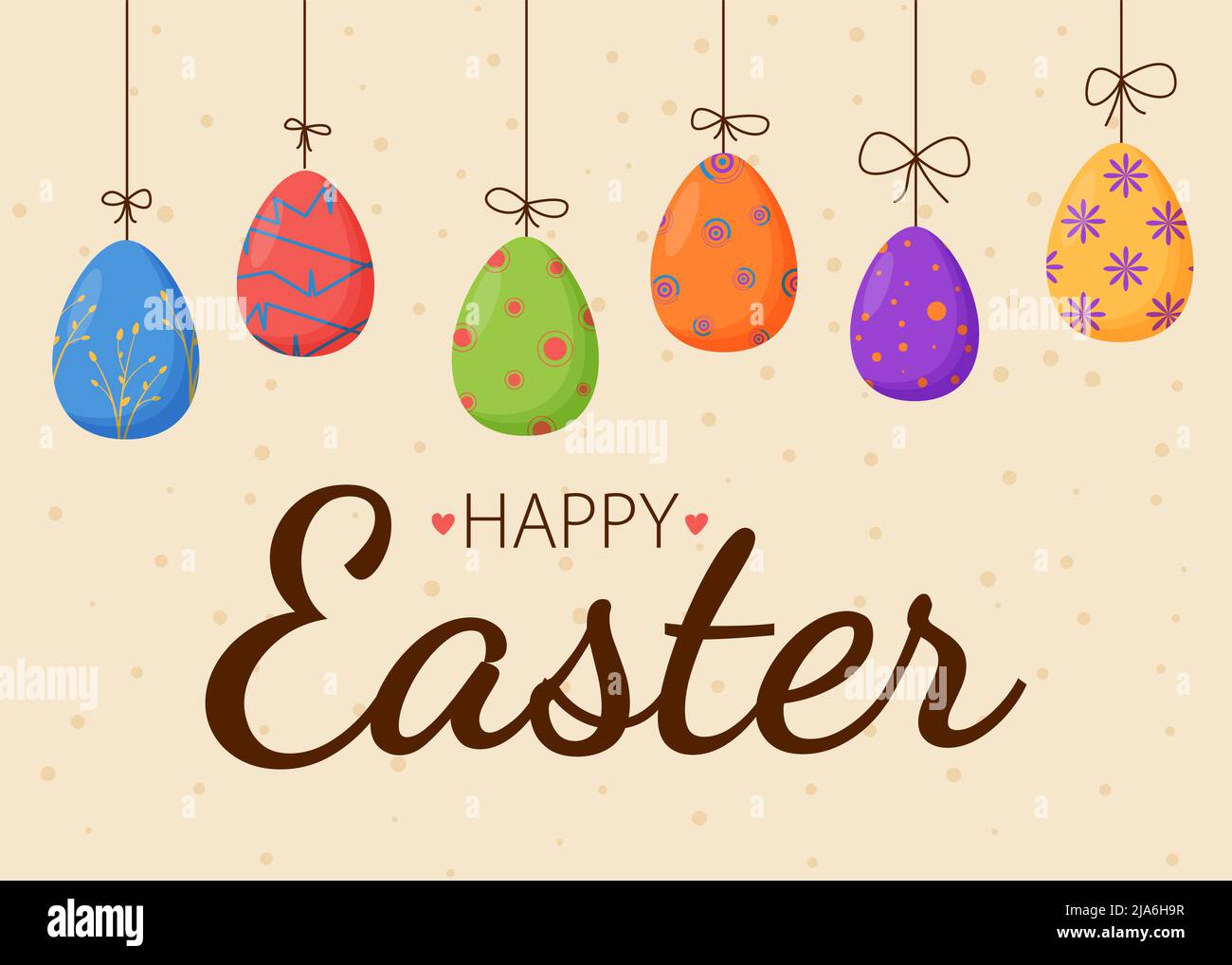 Happy Easter lettering. Spring holiday. Happy easter eggs. Happy Easter ...