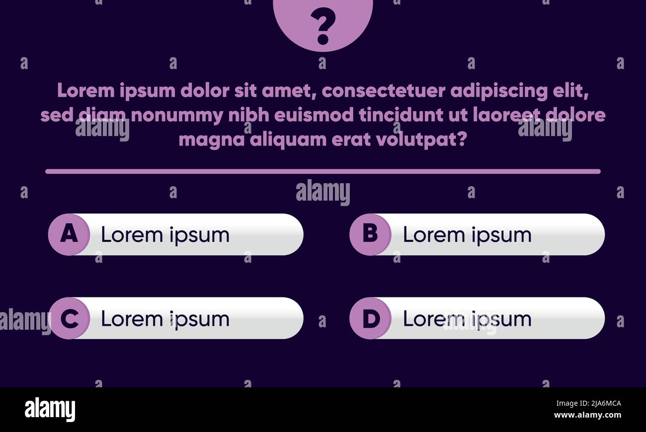 Folheto do jogo de perguntas e respostas Dark Purple And Colorfull Trivia  Game - Venngage