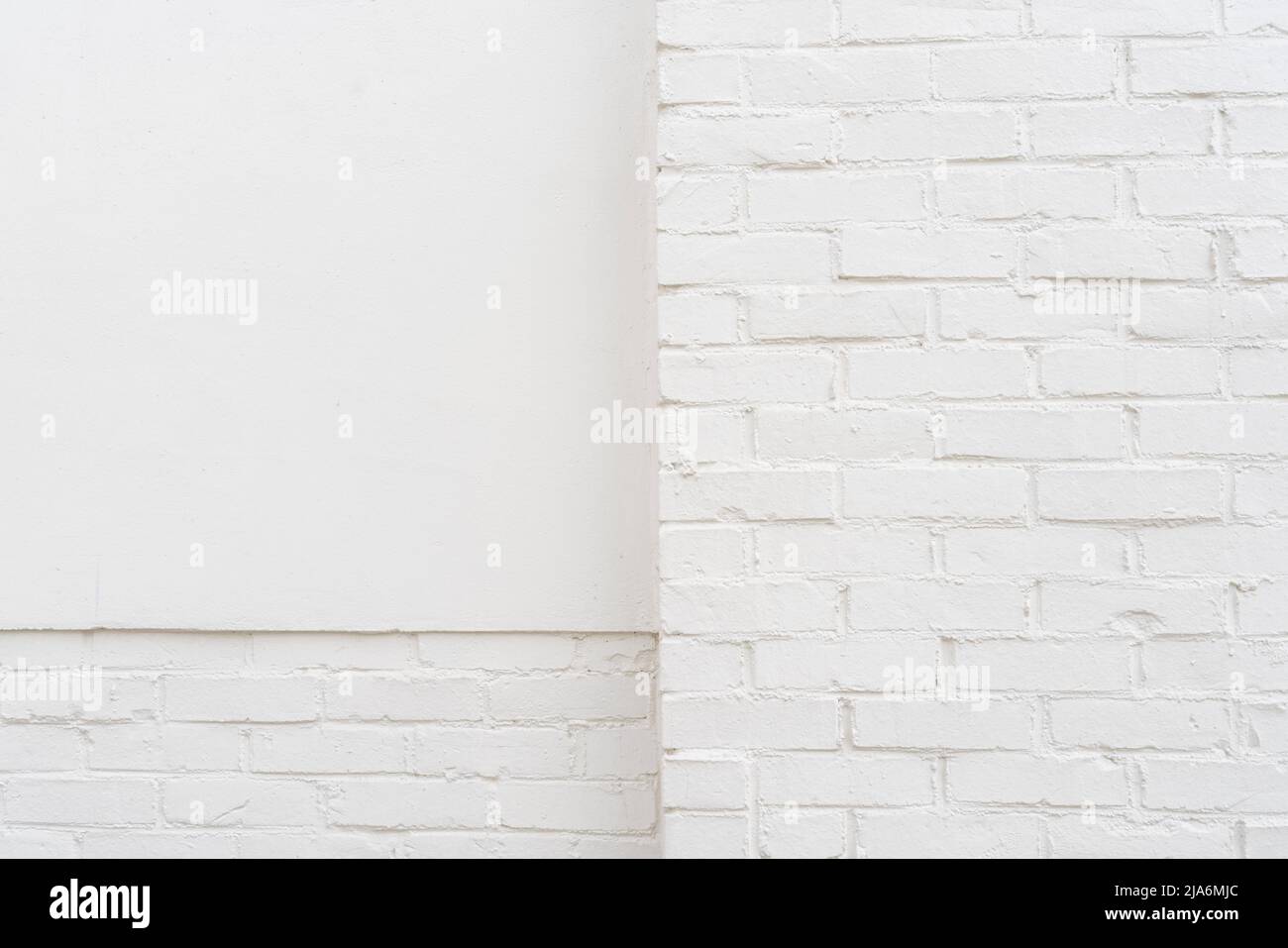 White brick wall background texture Stock Photo