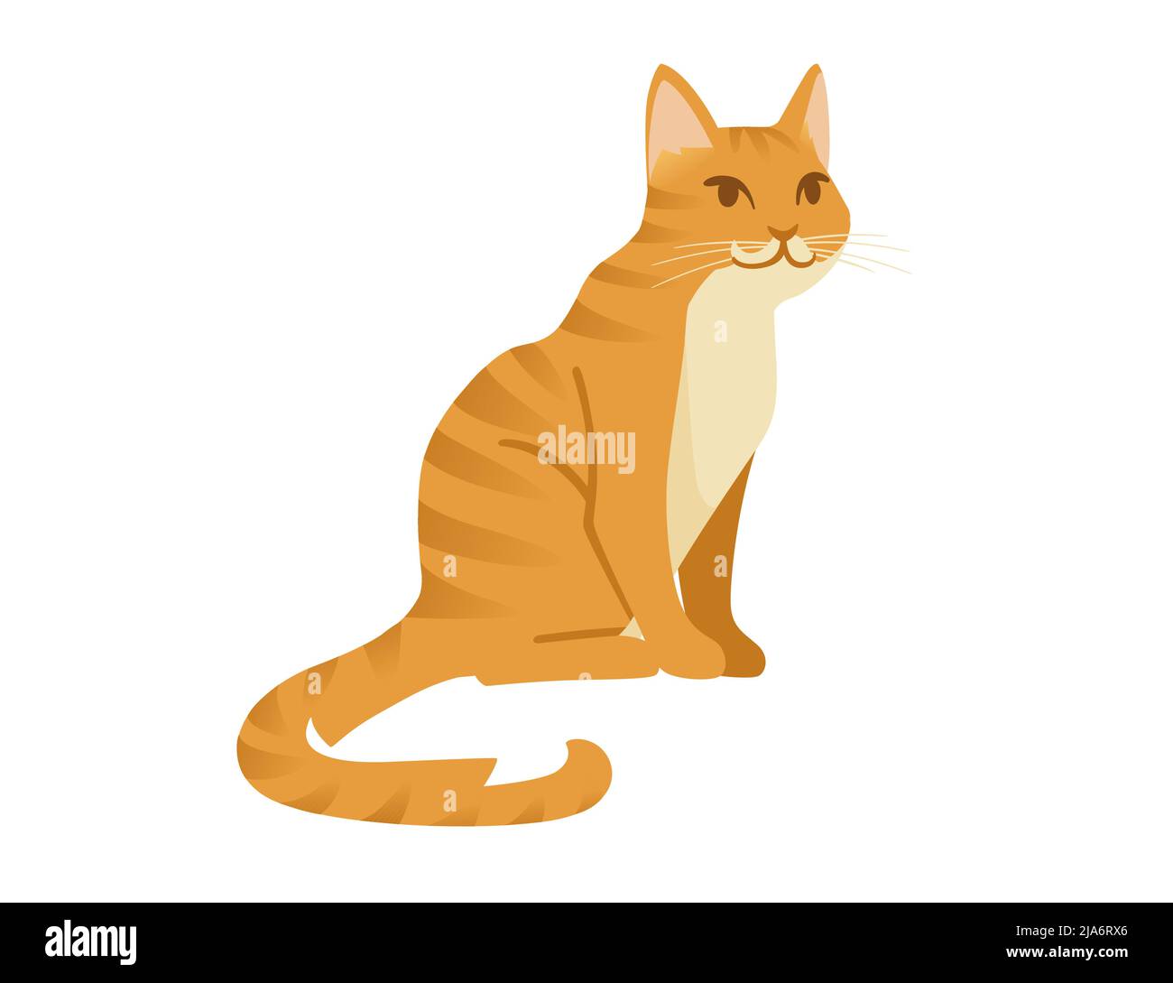 Ginger cat cartoon sitting on the ground cartoon animal design vector  illustration isolated on white background Stock Vector Image & Art - Alamy