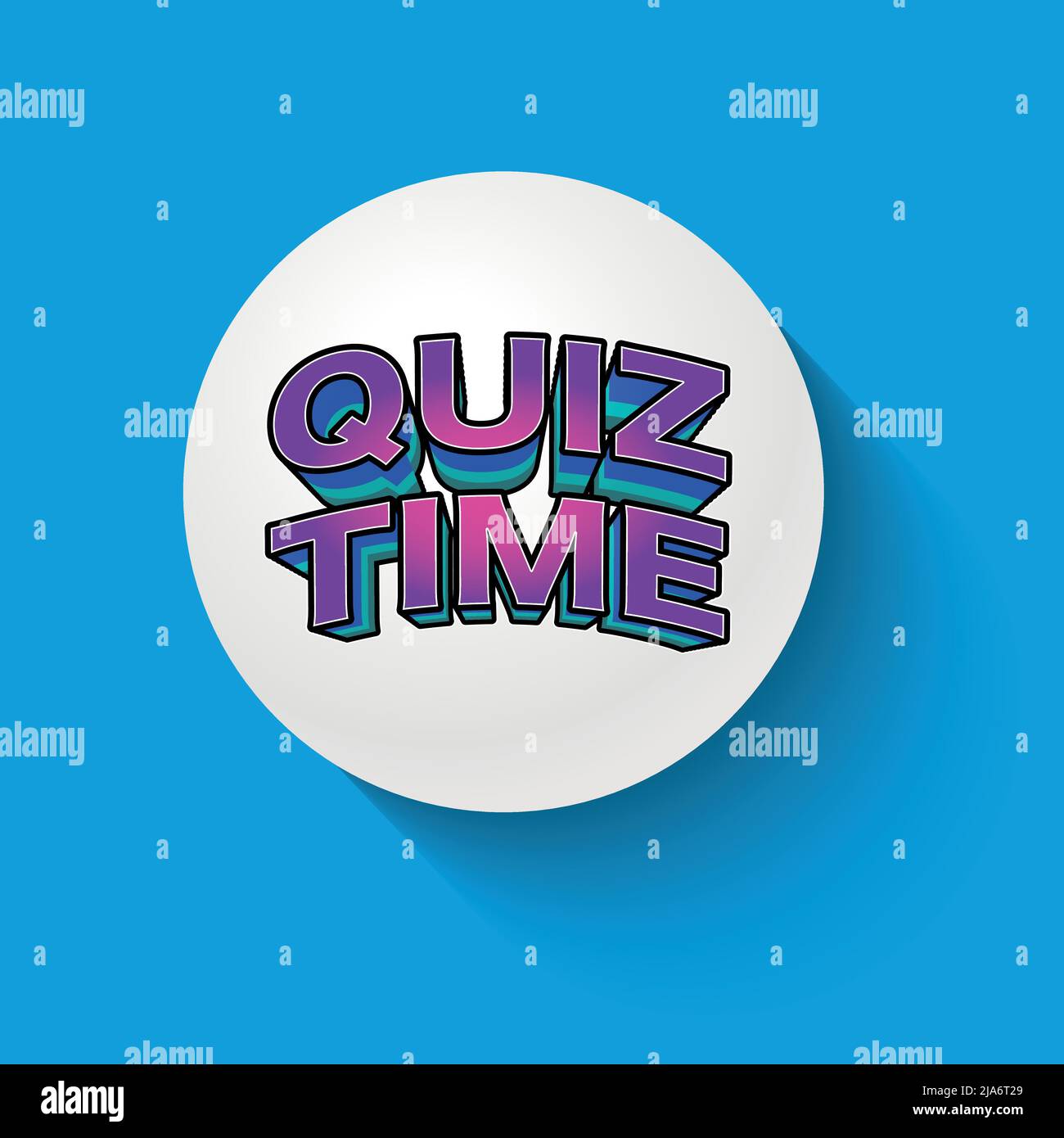 Speech sign text Quiz time vector illustration Stock Vector Image & Art Alamy