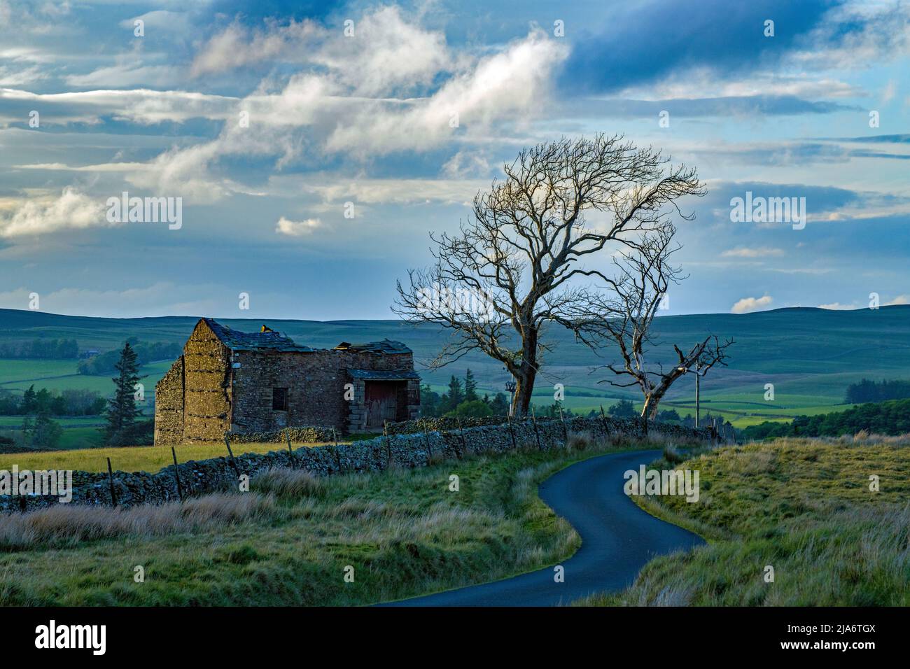 Artlegarth, a dead end valley area very close to the Dales village of Ravenstonedale in Cumbria. Stock Photo