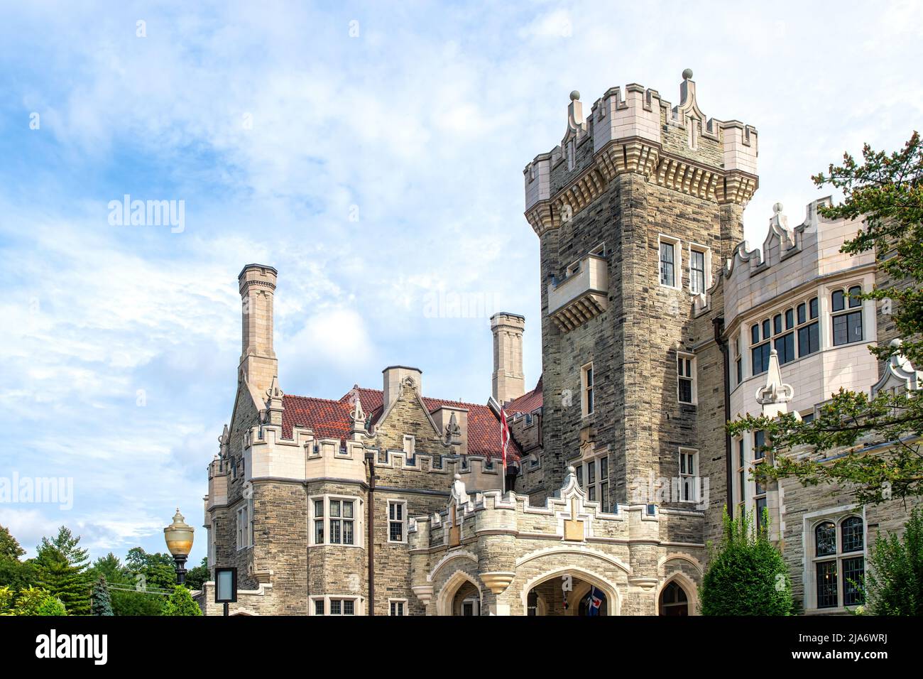 Metallic decorative sculpture in the gardens of Casa Loma. Casa Loma is a  Gothic Revival architecture castle which is a major tourist attraction in  th Stock Photo - Alamy