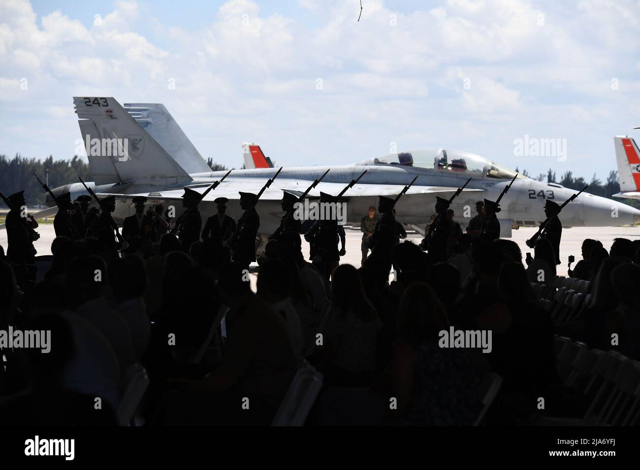 Miami, FL, USA. 27th May, 2022. The U.S. Army drill team and color