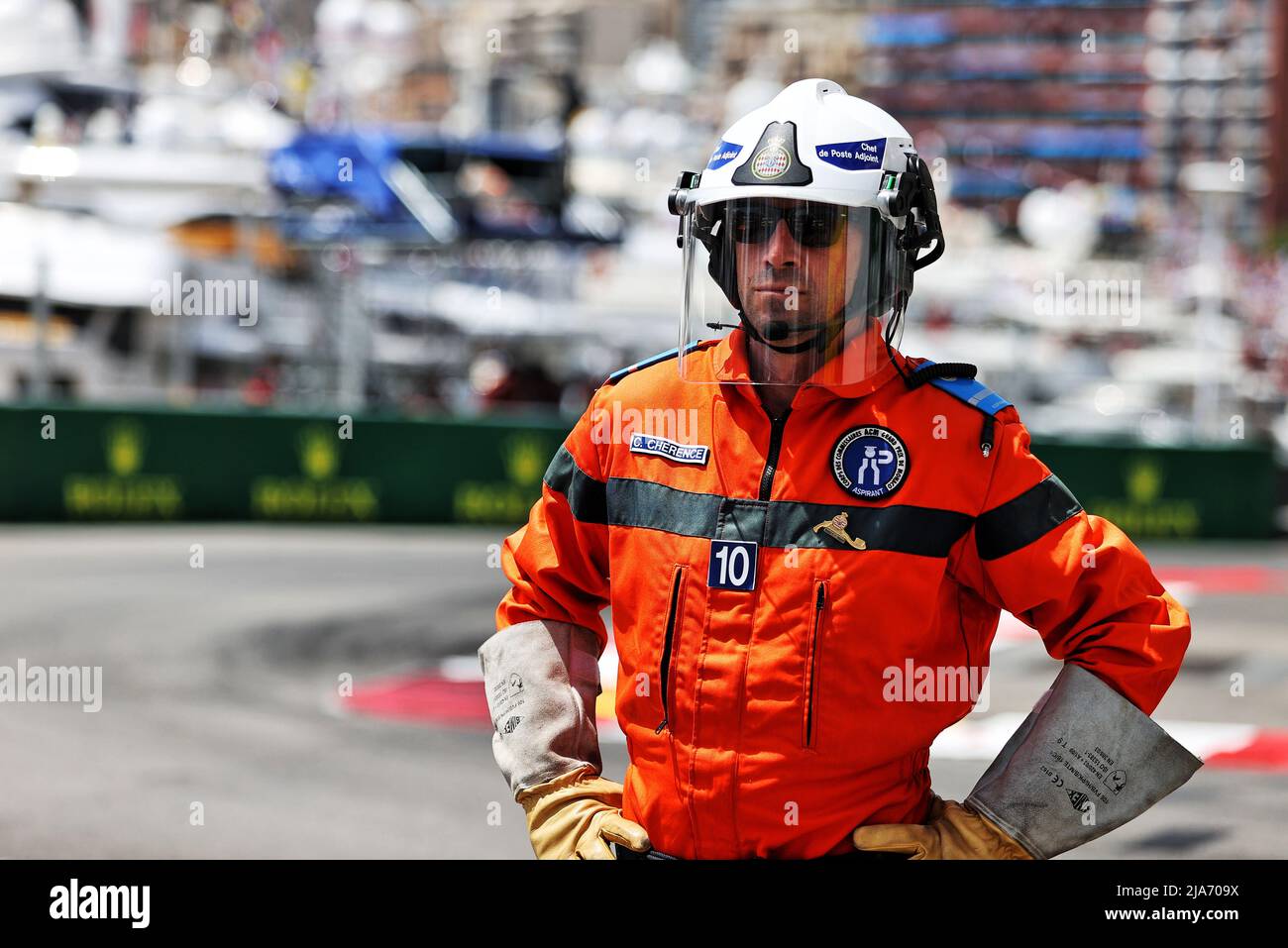 Circuit atmosphere - marshal. Monaco Grand Prix, Saturday 28th May 2022. Monte  Carlo, Monaco Stock Photo - Alamy