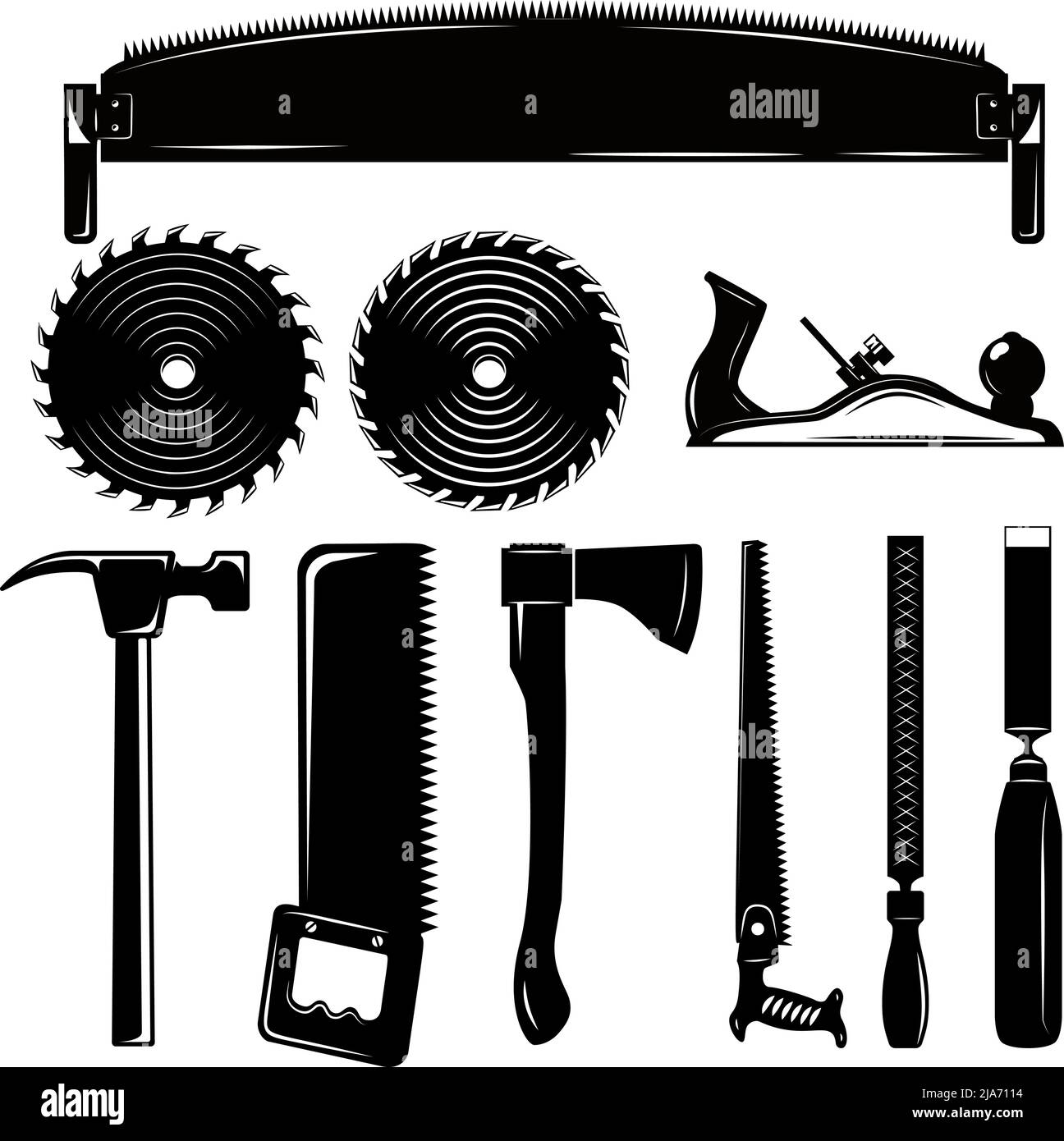 Carpenter tools Black and White Stock Photos & Images - Alamy