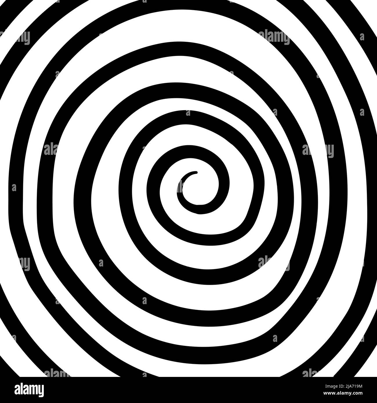 Swirl hypnotic black and white spiral. Monochrome abstract background ...