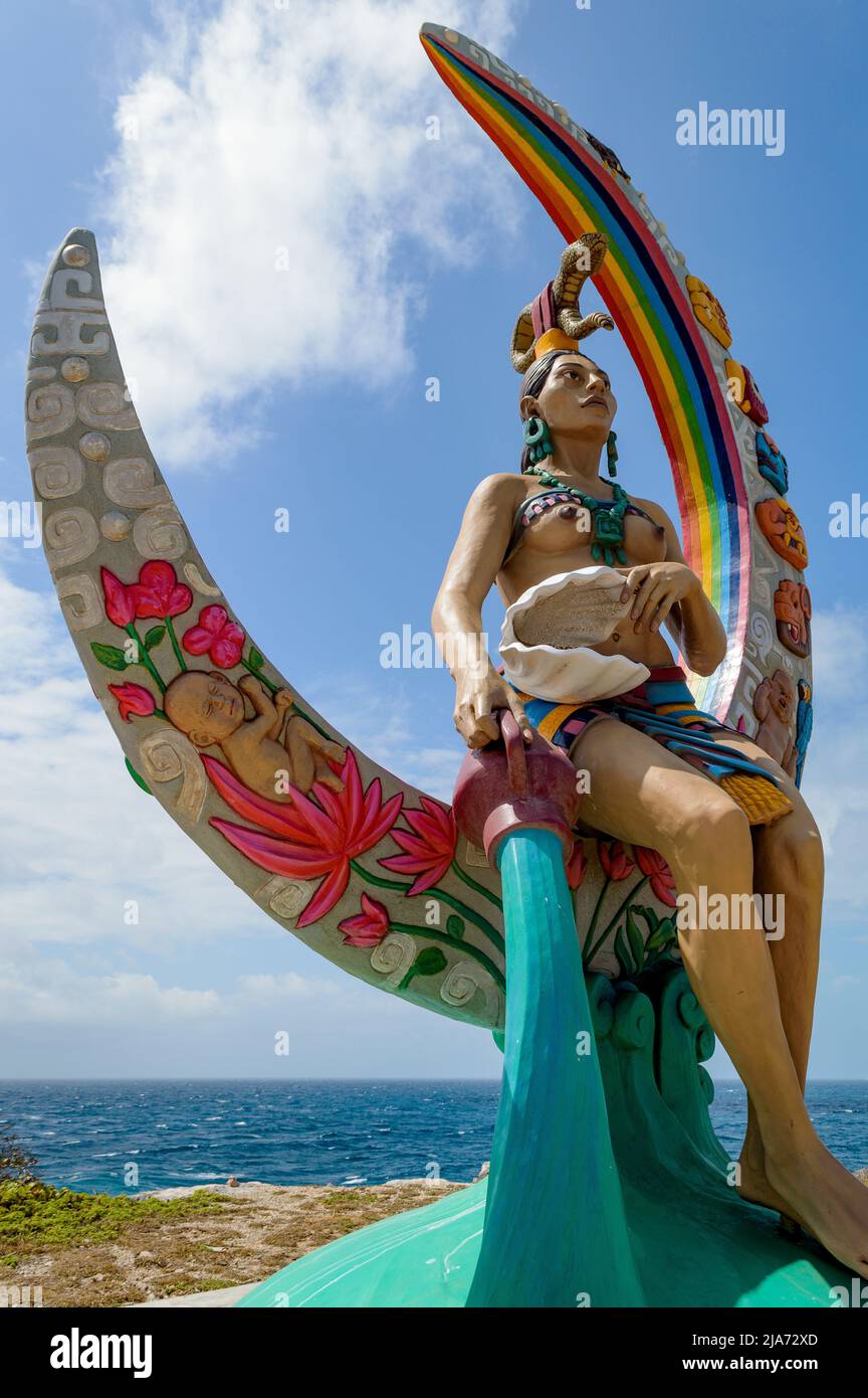 Isla Mujeres and Punta Sur. Stock Photo