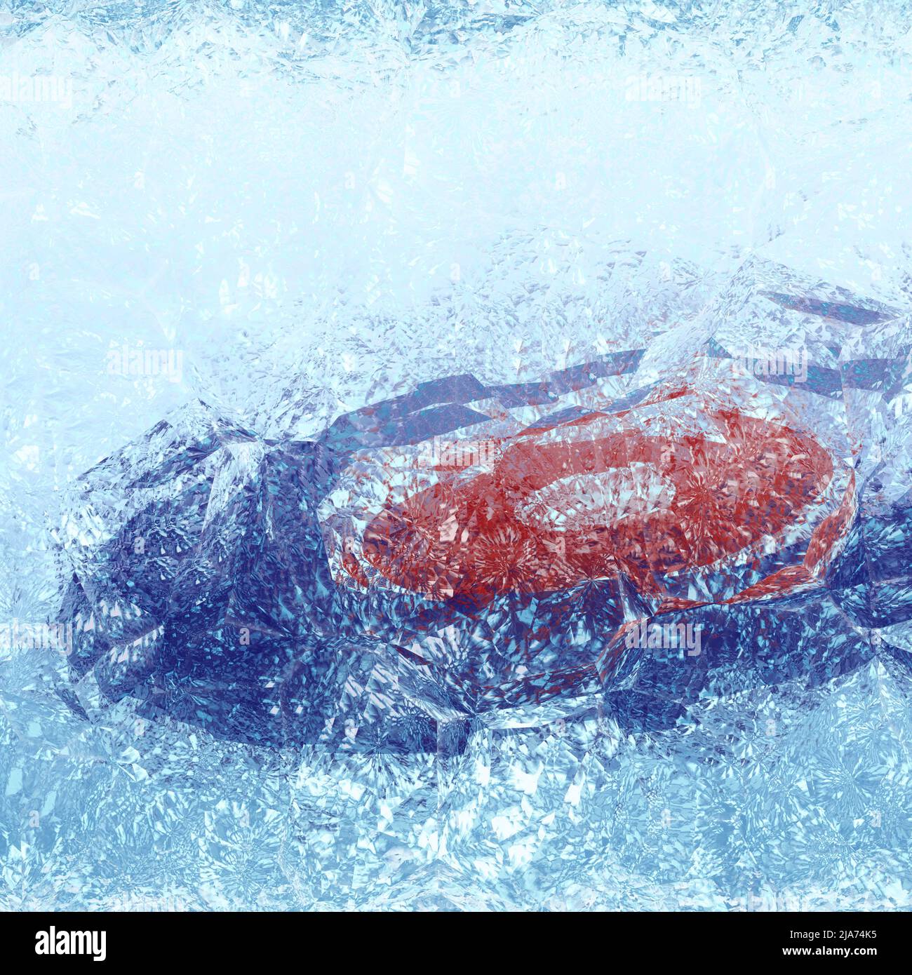 Frost Background with ice and curling illustration Stock Photo - Alamy