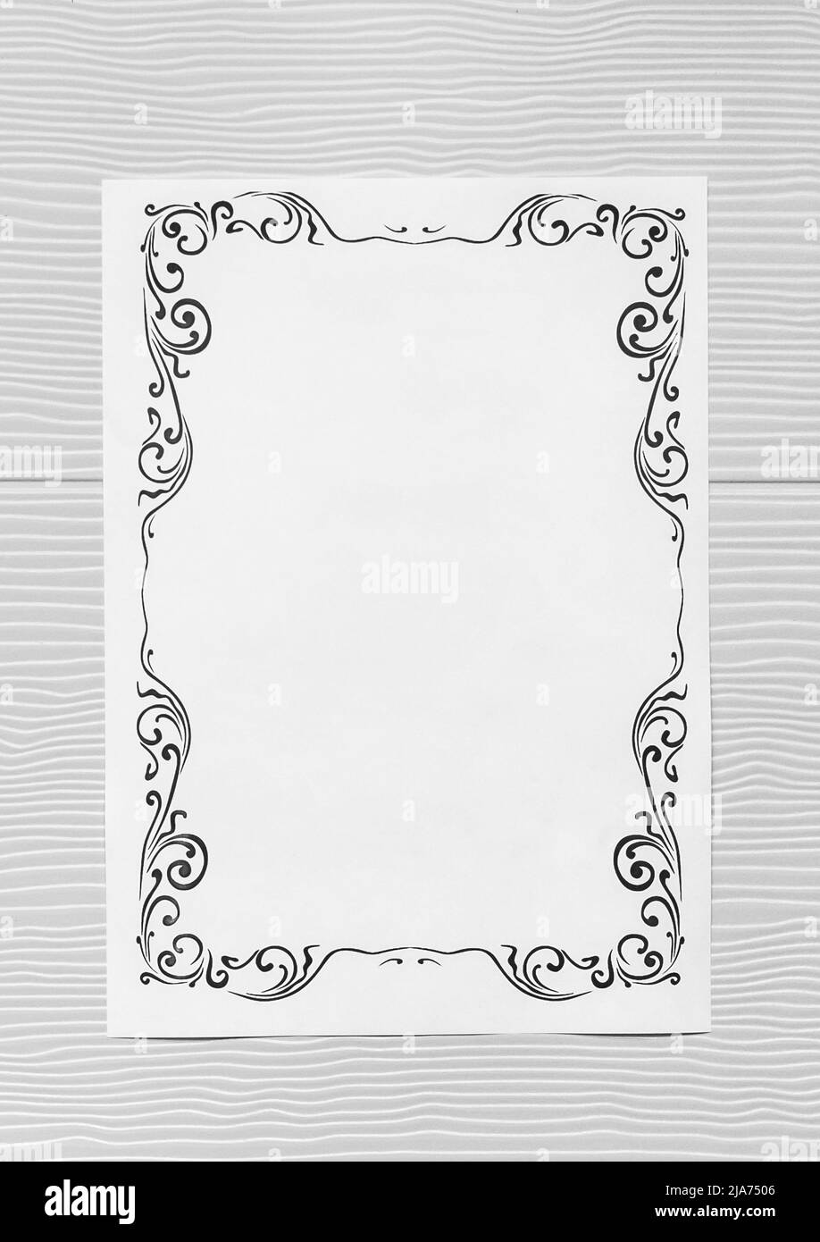 Empty paper blank sample design white template sheet background. Stock Photo