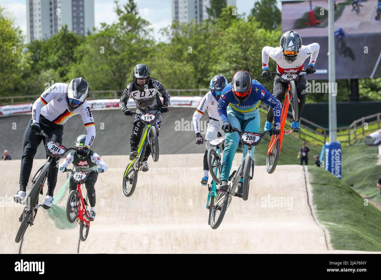 Glasgow, UK. 28th May, 2022. The world BMX Racing world cup took place