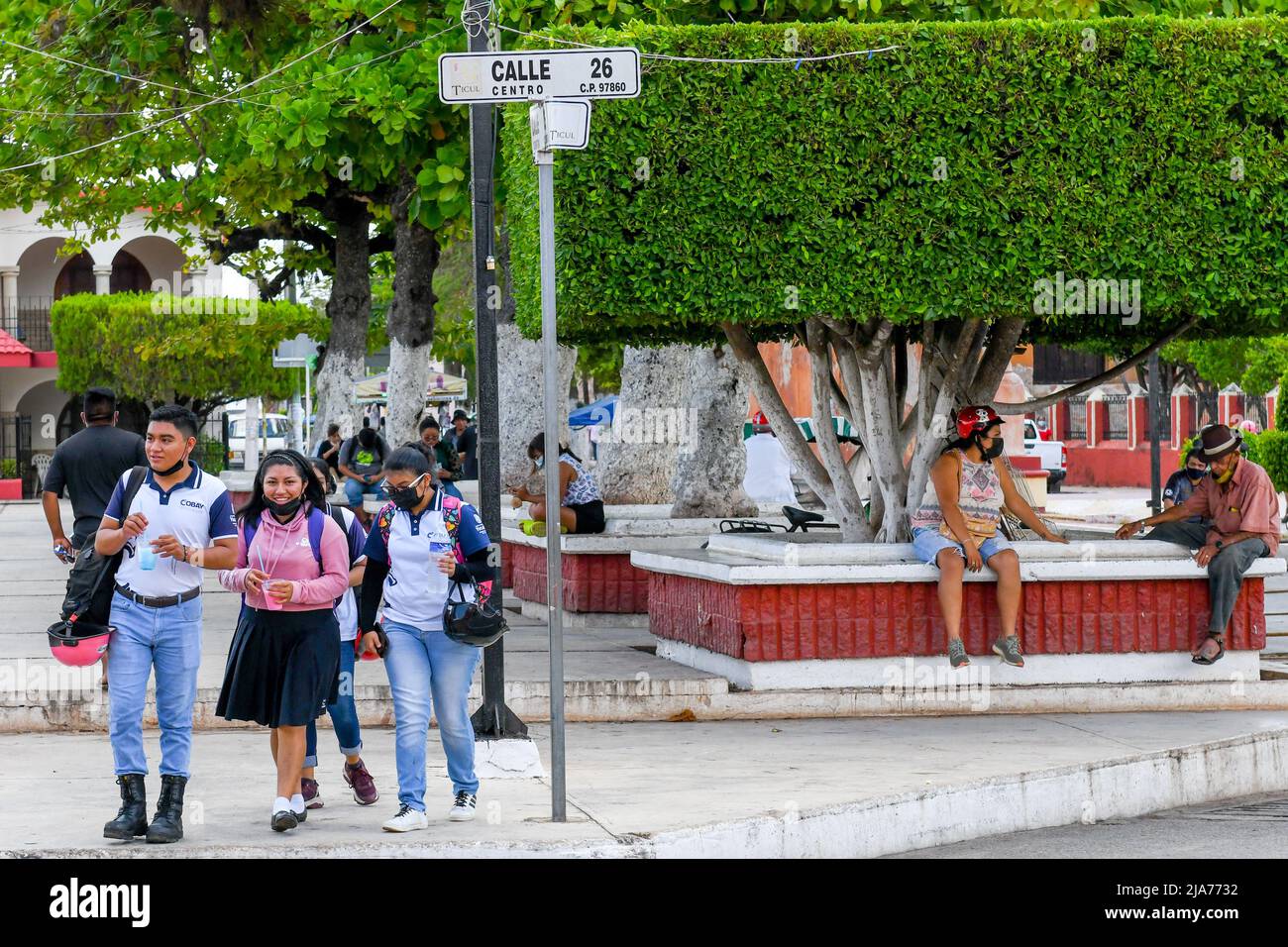 Mexican youth, town of Ticul, Yucatan, Mexico Stock Photo