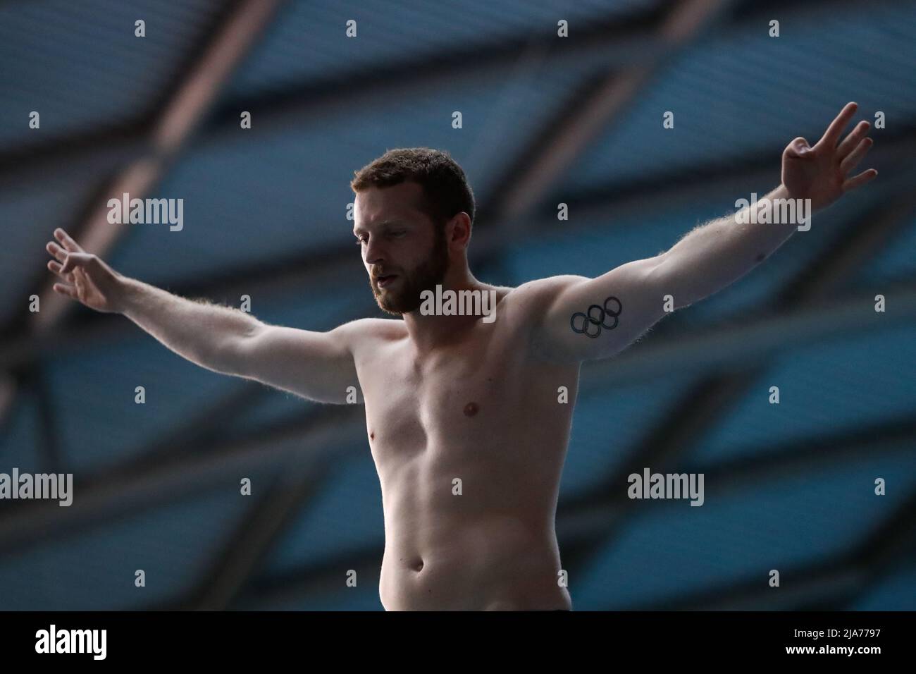 Italy’s Lorenzo Marsaglia seen during day one of the British Diving