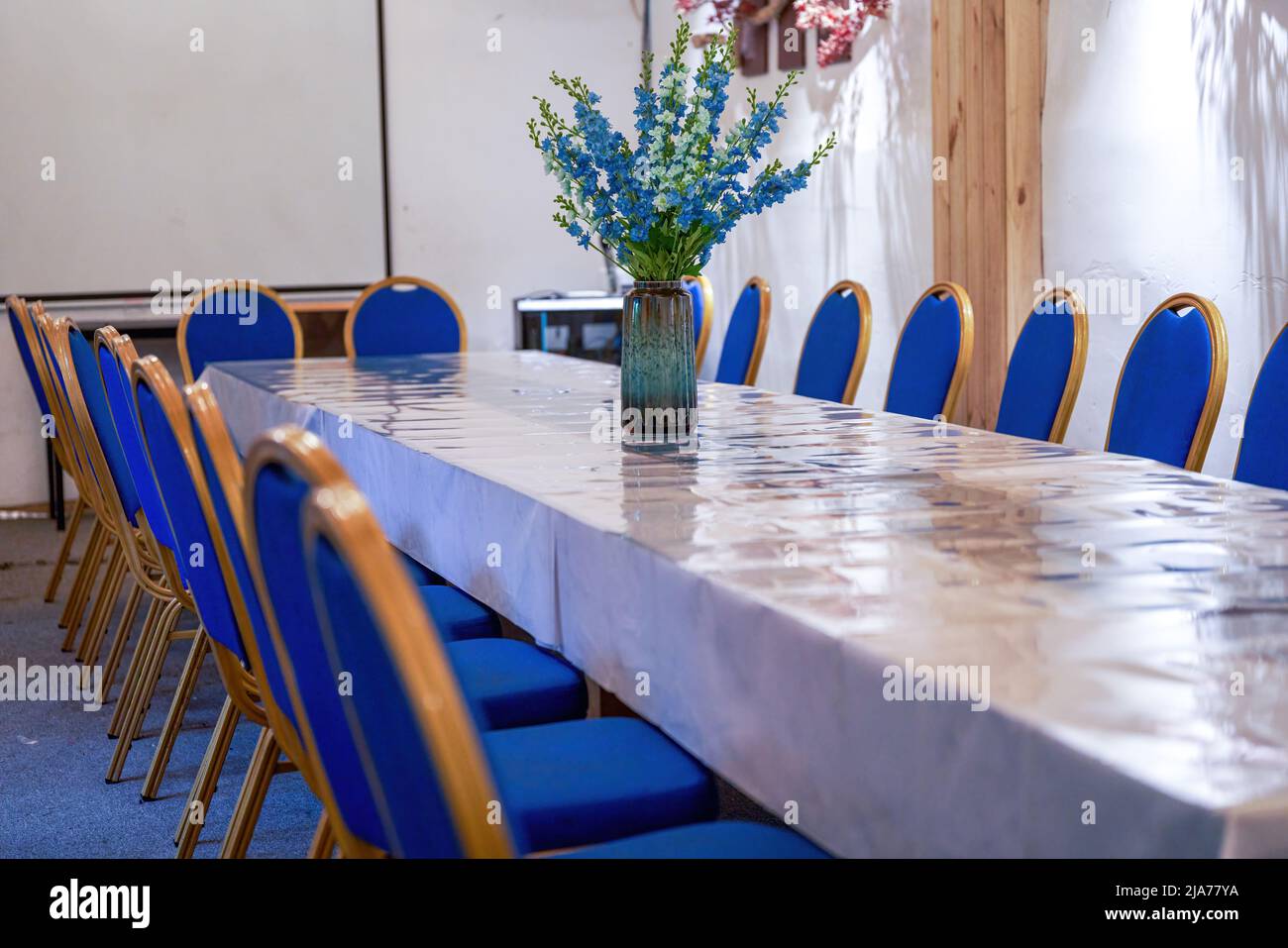 Catering long table seating and conference long table in restaurant