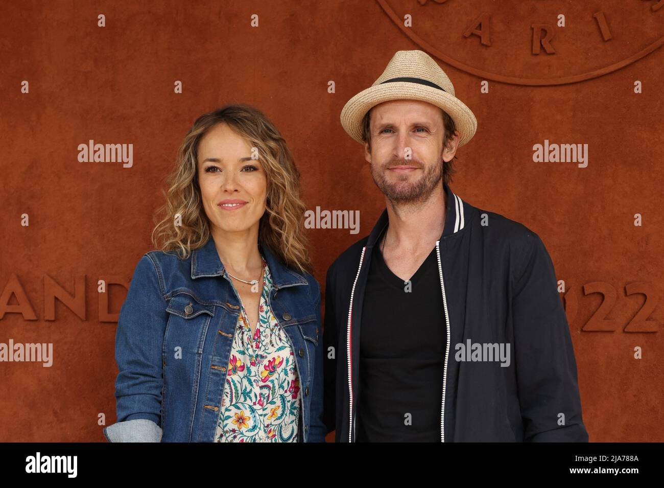 Elodie Fontan, Philippe Lachau at Village during French Open Tennis