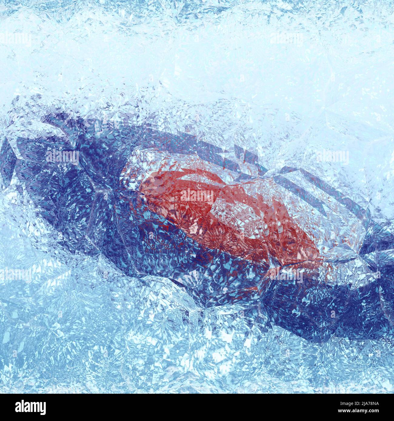 Frost Background with ice and curling illustration Stock Photo - Alamy