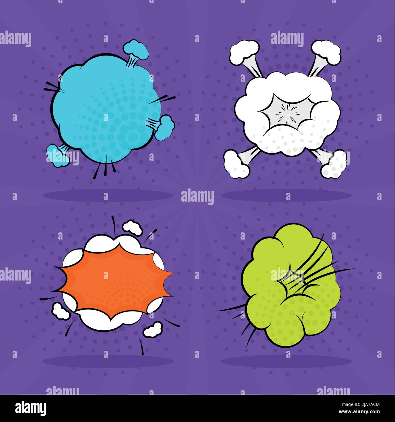 comic bursts icon set design Stock Vector Image & Art - Alamy