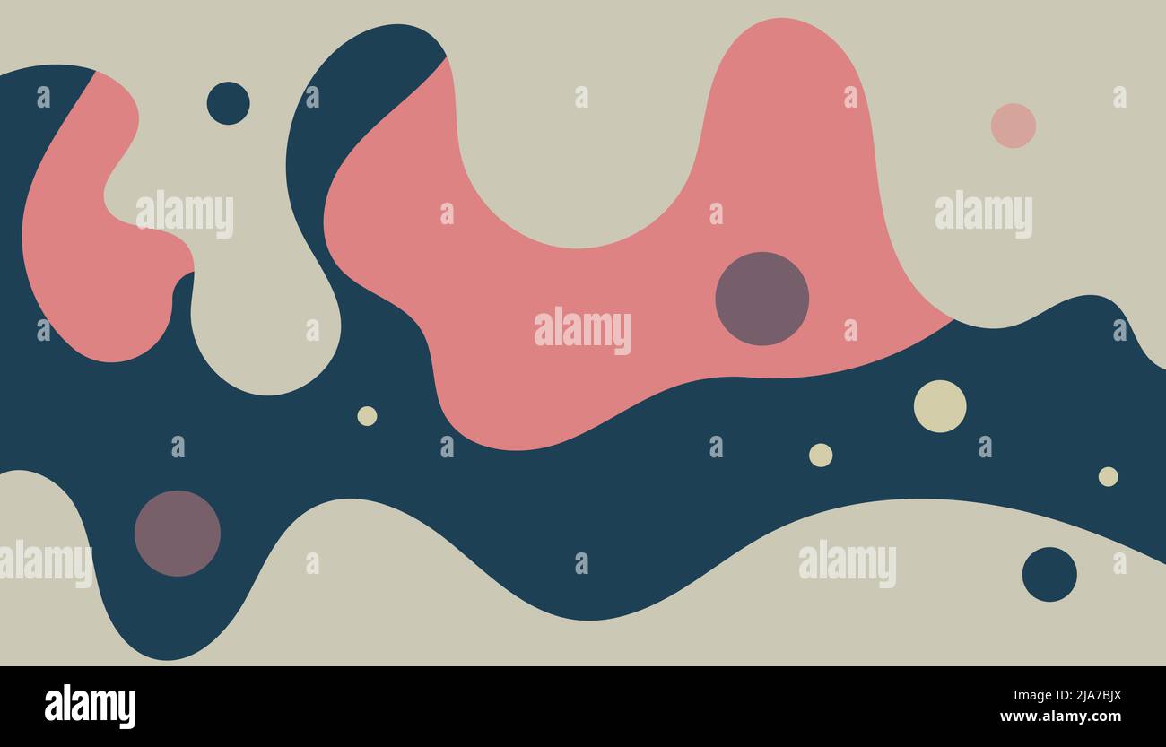 Liquid drips background, yogurt pattern. Smooth wavy lines banner Stock Vector