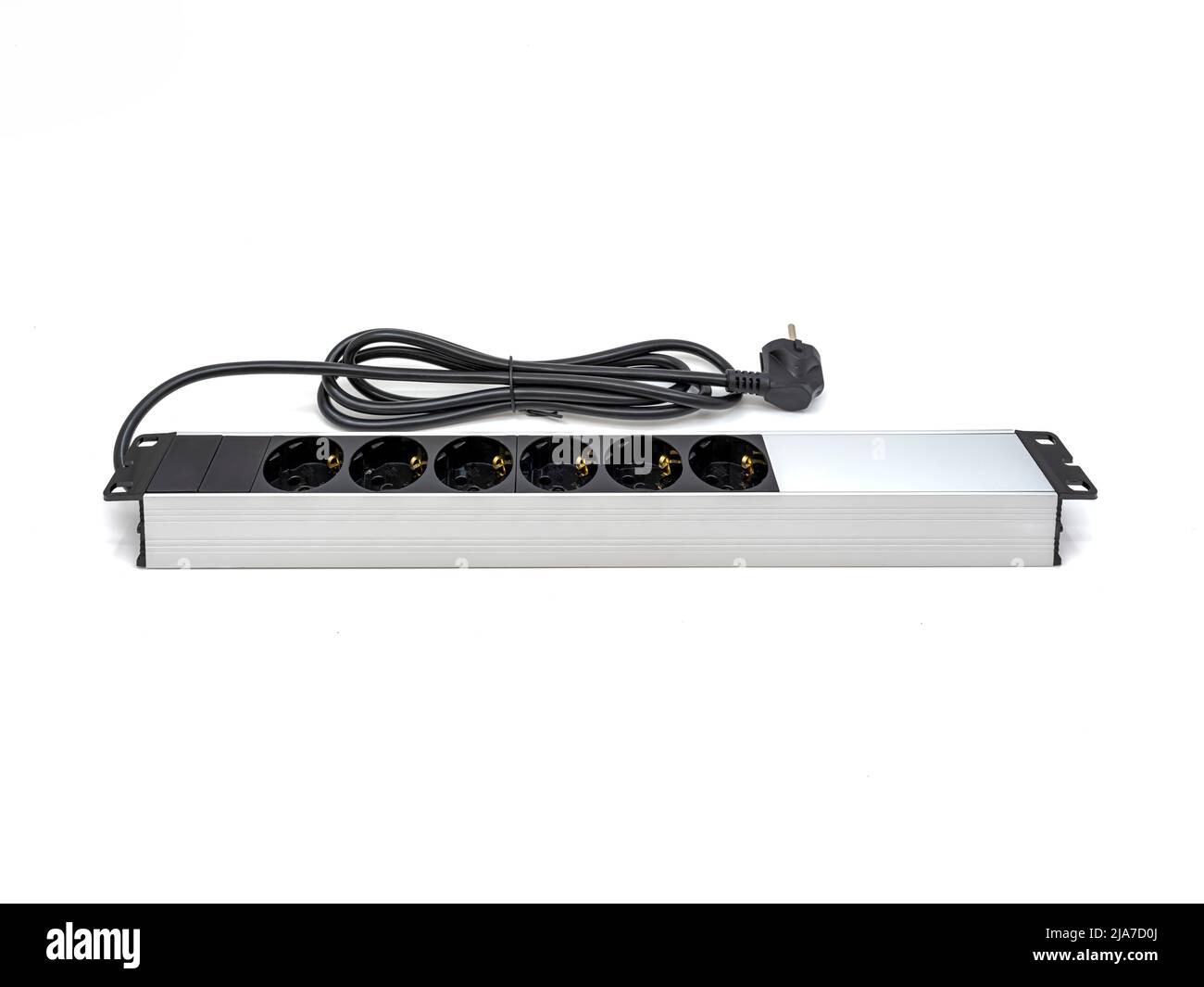 Six Way Extension Lead Power Strip. Power distribution unit on isolated