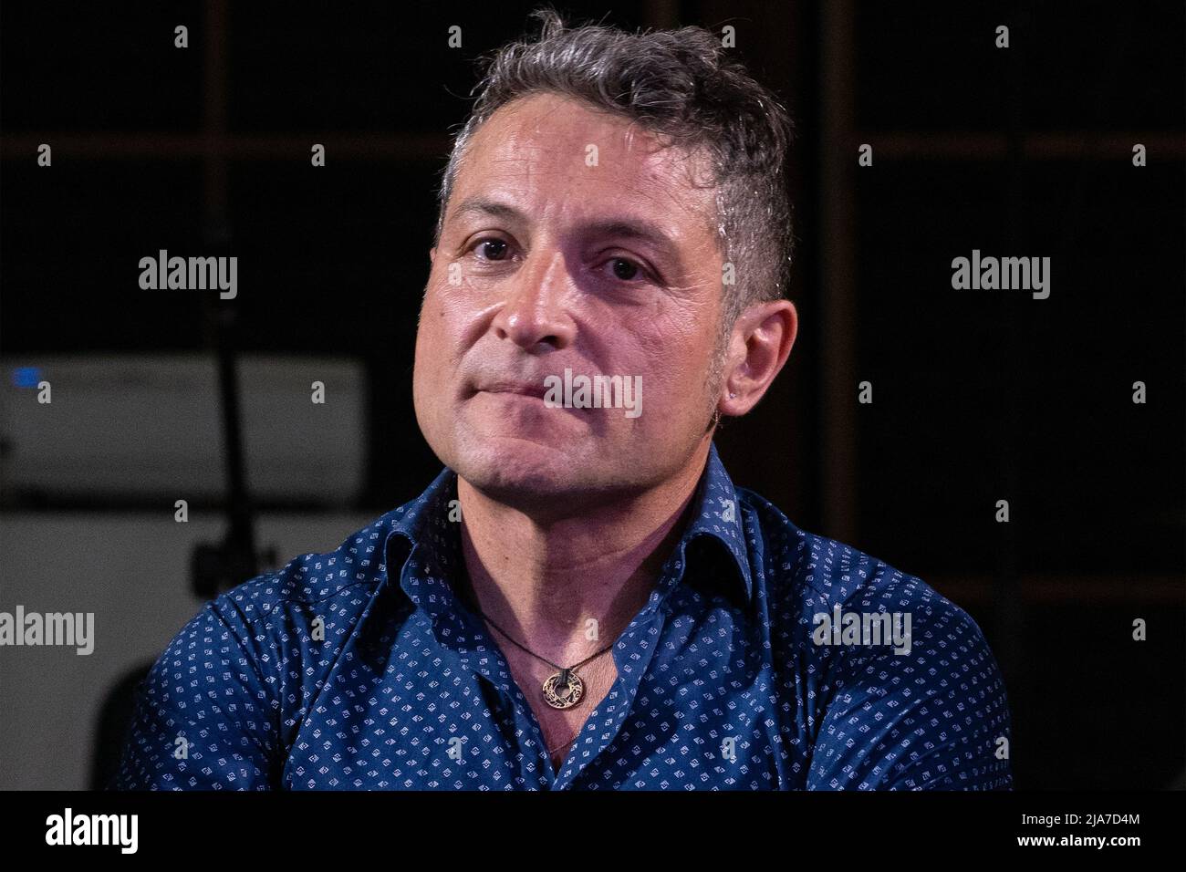 Naples, Italy. 27th May, 2022. Diego Belliazzi, PD manager, during the conference 'Naples free from the Camorra' held on May 27, 2022 at the Domus Ars Center for Music and Culture in Naples. Credit: Independent Photo Agency/Alamy Live News Stock Photo