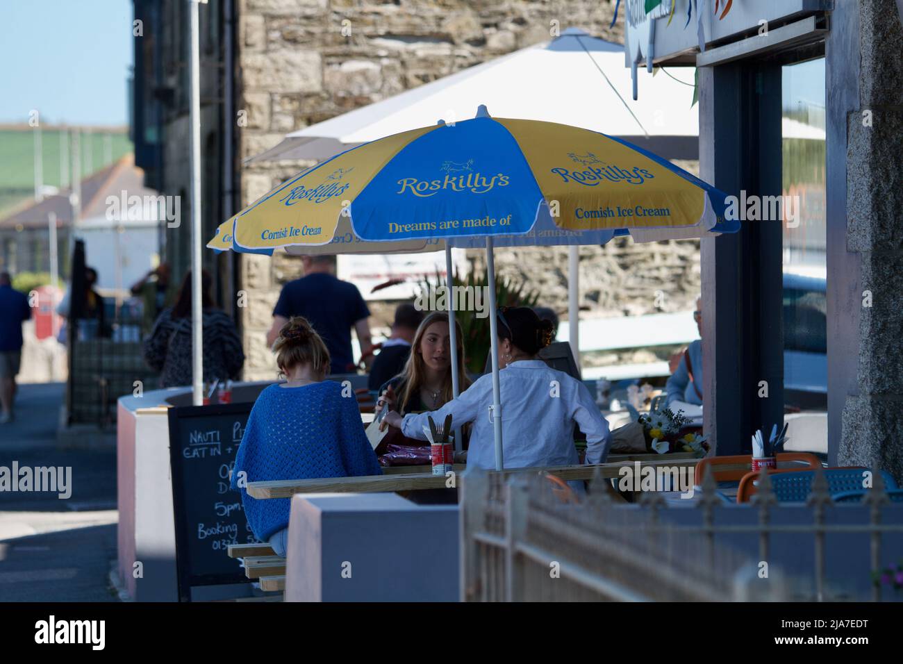 Nauti but ice cafe by the harbour Stock Photo
