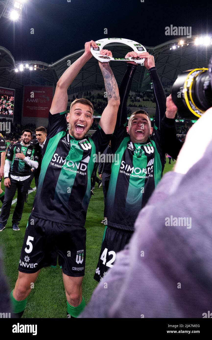 MELBOURNE, AUSTRALIA MAY 28 Dylan Pierias of Western United and Rhys