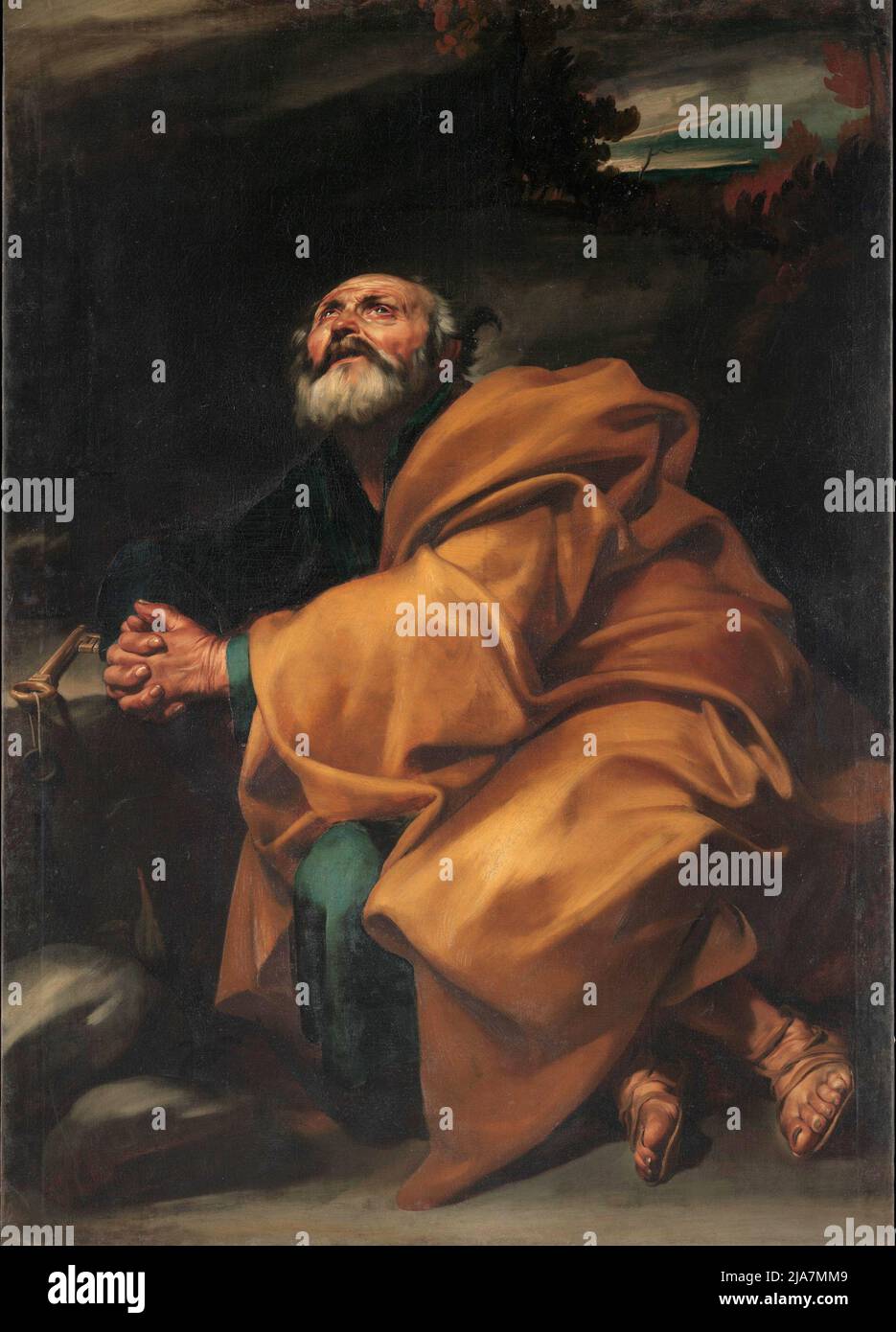 The Tears of Saint Peter painting by Jusepe de Ribera Stock Photo