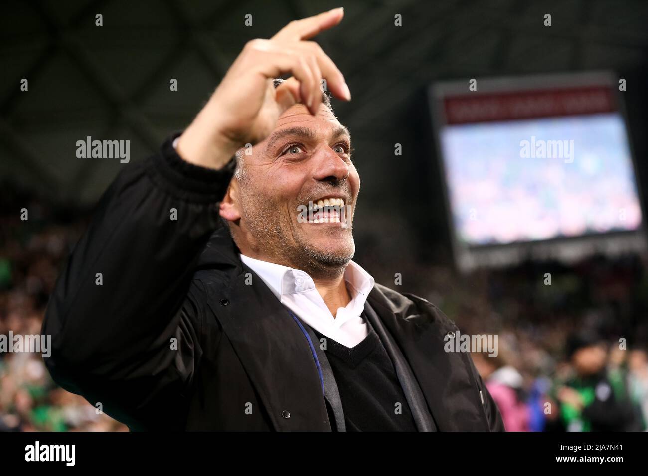 Melbourne, Australia, 28 May, 2022. Western United Head Coach John Aloisi during the A-League Grand Final soccer match between Melbourne City FC and Western United at AAMI Park on May 28, 2022 in Melbourne, Australia. Credit: Dave Hewison/Speed Media/Alamy Live News Stock Photo