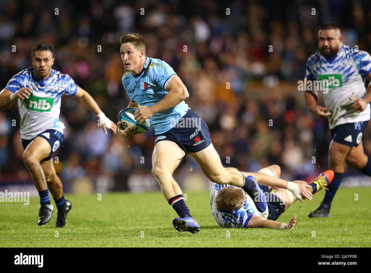 28th May 2022; Leichhardt Oval, Lilyfield, New South Wales, Australia; Super Rugby Pacific , New South Wales Waratahs versus Blues; Alex Newsome of the NSW Waratahs runs with the ball Stock Photo