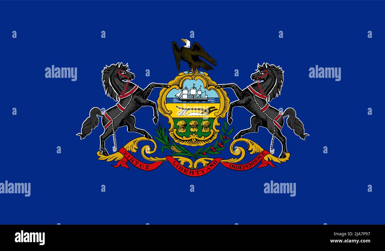 Commonwealth of Pennsylvania U.S. State Vector Illustration Stock