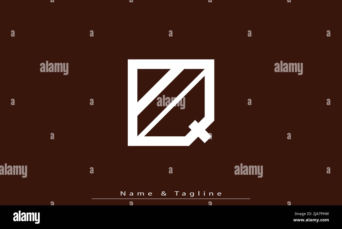 Alphabet letters Initials Monogram logo AQ, QA Stock Vector