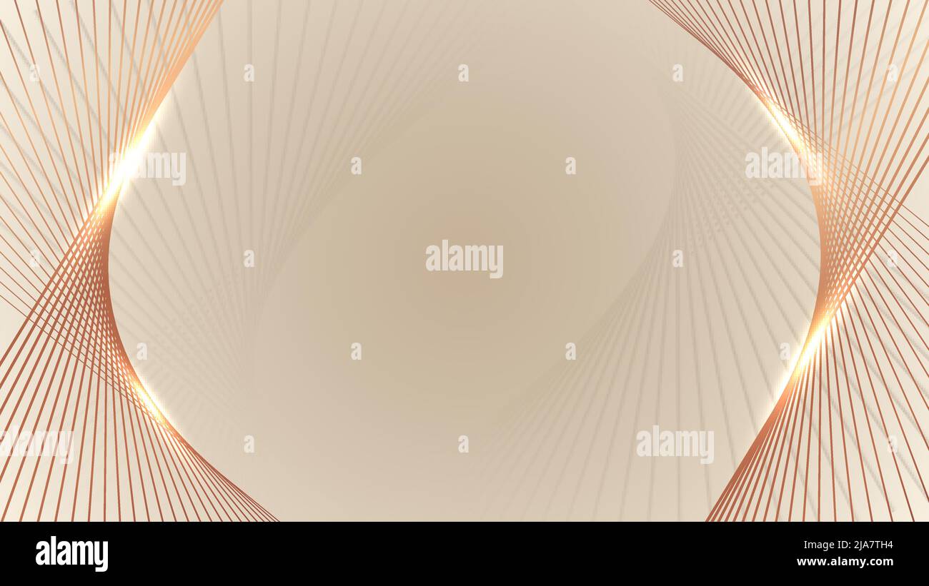 Banner web template abstract elegant light and shade golden twist lines ...