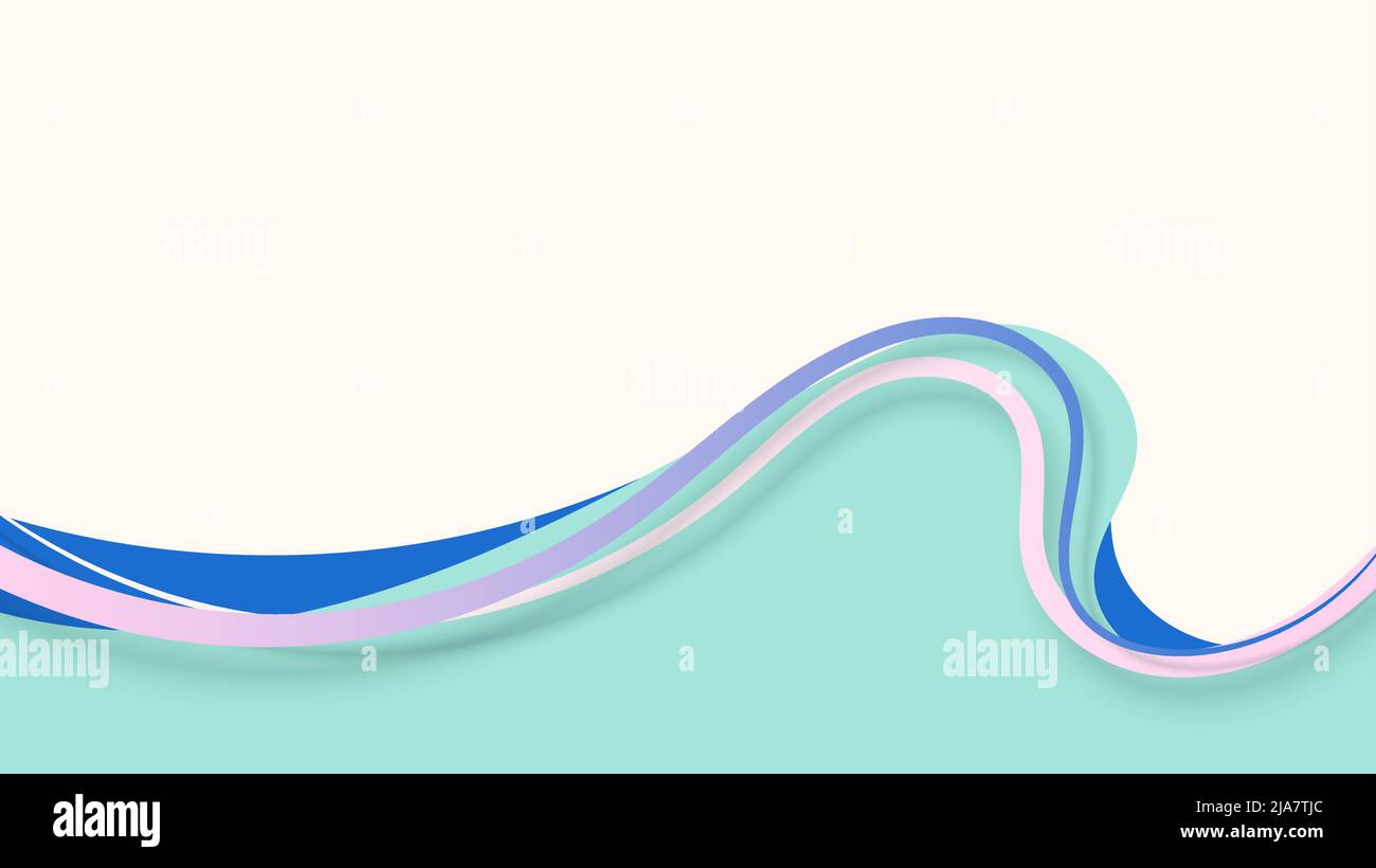 Abstract blue wave sea on white background. Vector illustration Stock Vector