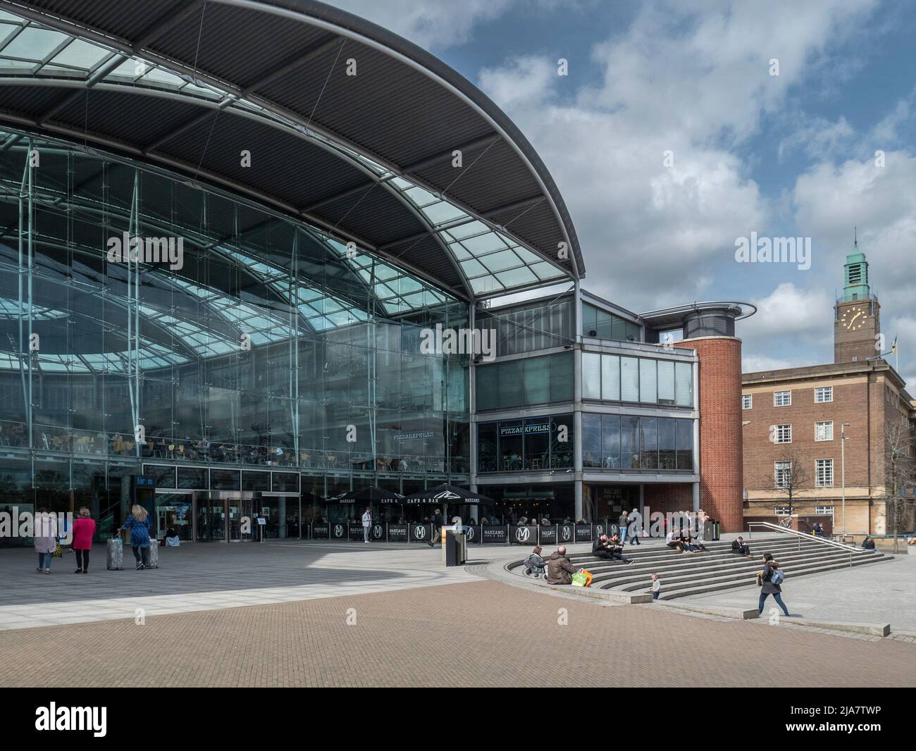 The Forum, library and city hall in Norwich UK Stock Photo Alamy