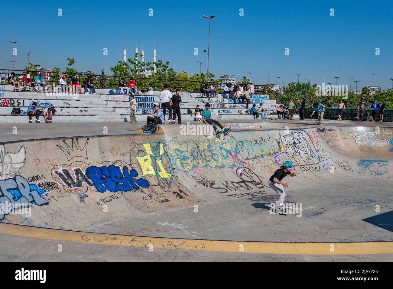 Maltepe Skate Park in Istanbul, Turkey Stock Photo Alamy