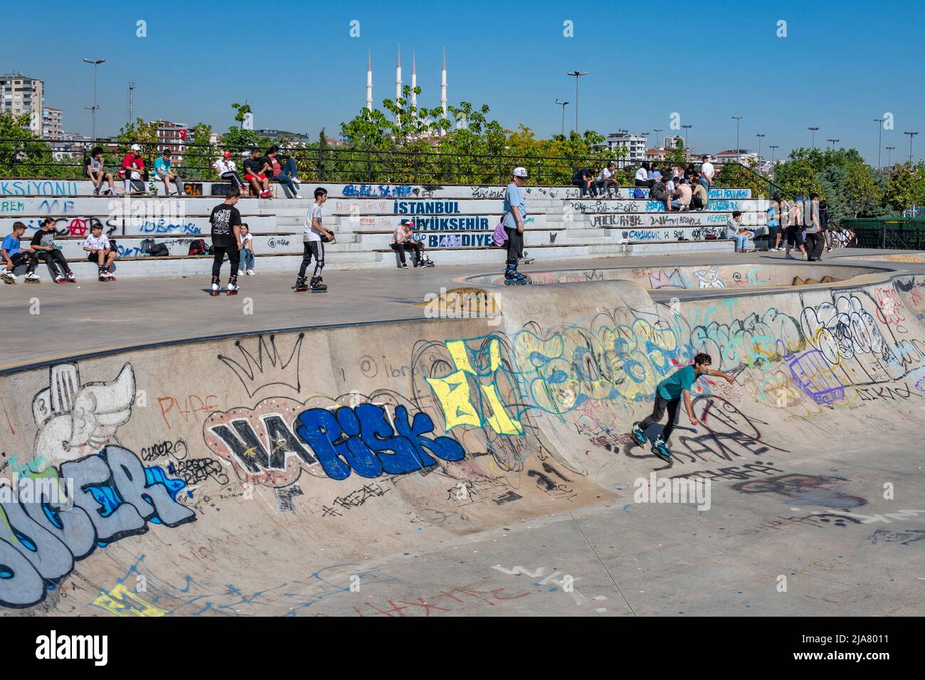 Maltepe Skate Park in Istanbul, Turkey Stock Photo Alamy