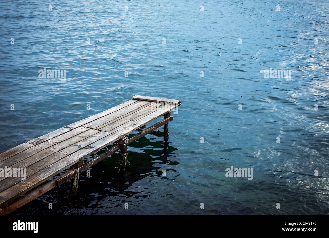 Empty wooden pier swimming hi-res stock photography and images - Alamy