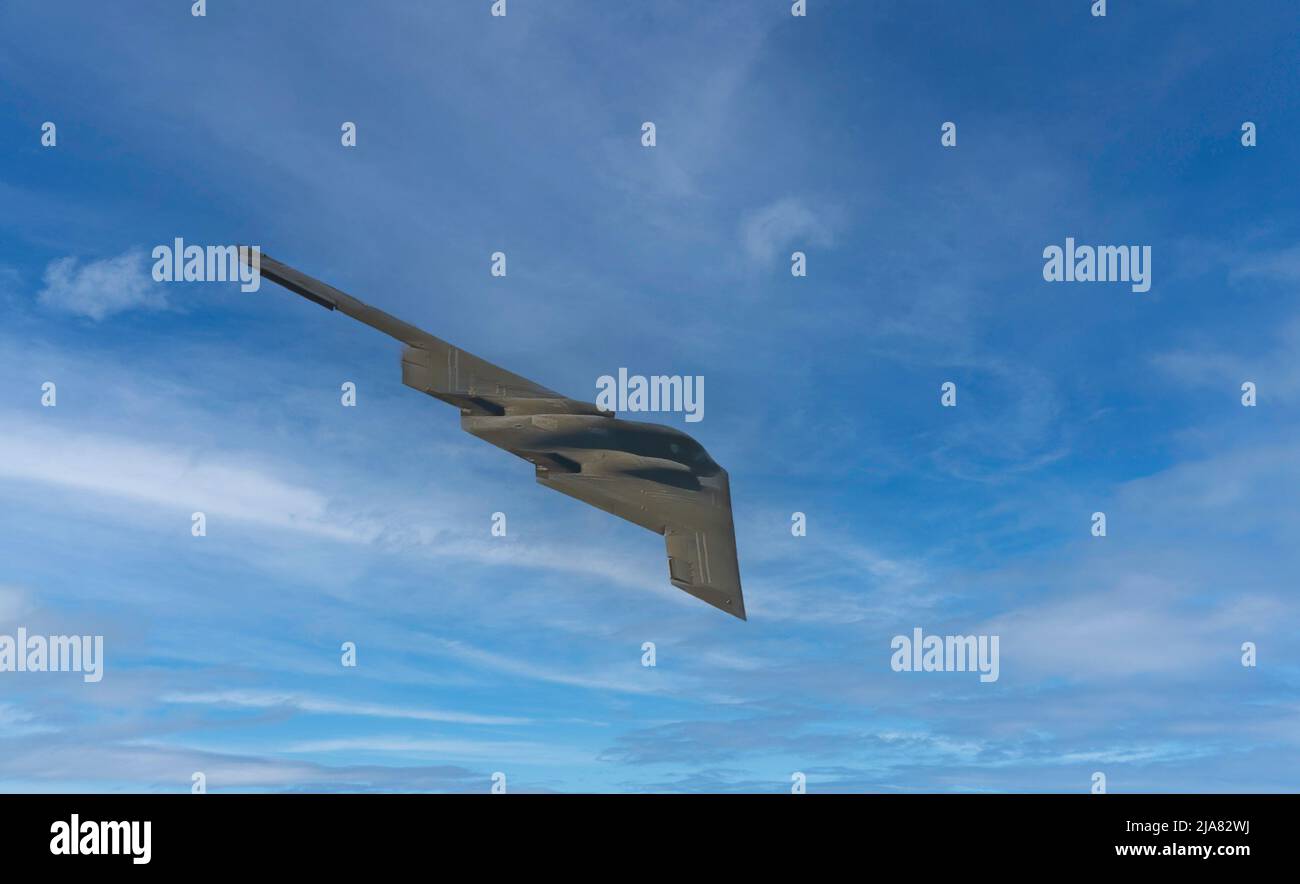 US Air Force Bomber B-2 Flyby #2  At Seymour Johnson Air Force Show, Goldsboro, NC Stock Photo