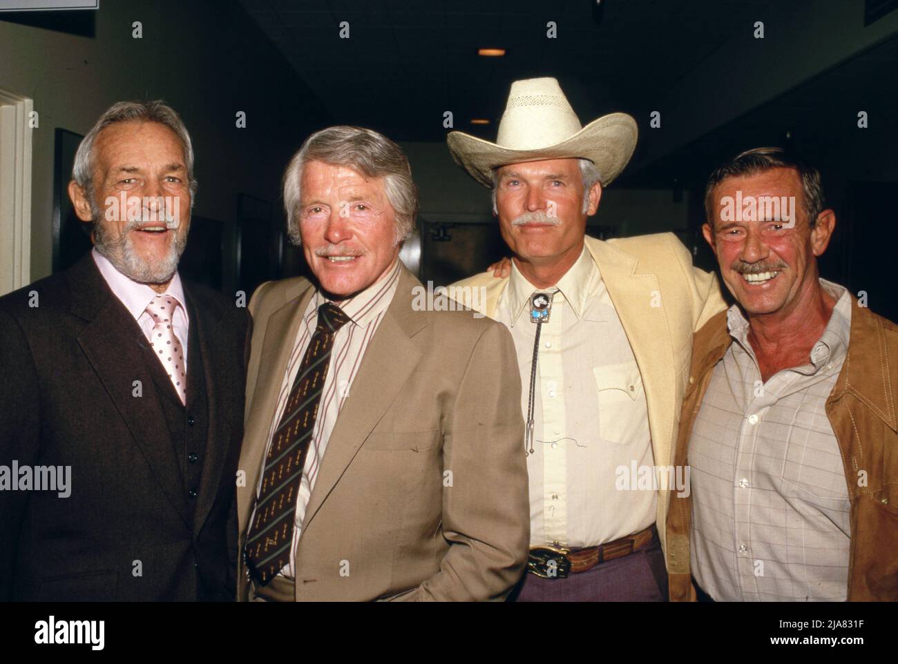 Guy Madison with Robert Morton, Ty Hardin and John Lupton Circa 1980's Credit: Ralph Dominguez/MediaPunch Stock Photo