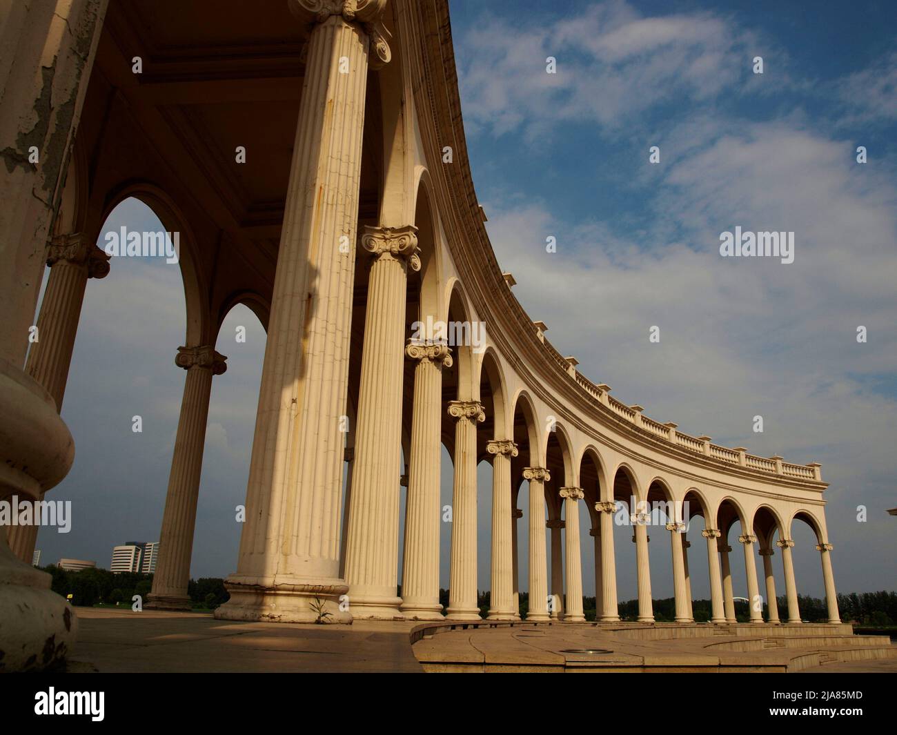 Architecture, courtyard and external view of the Chateau Laffitte Hotel