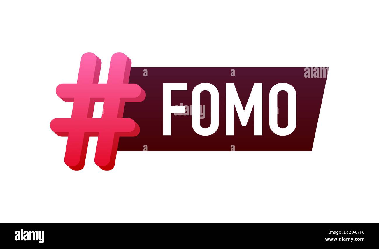 Modern hashtag fomo, great design for any purposes. Vector typography