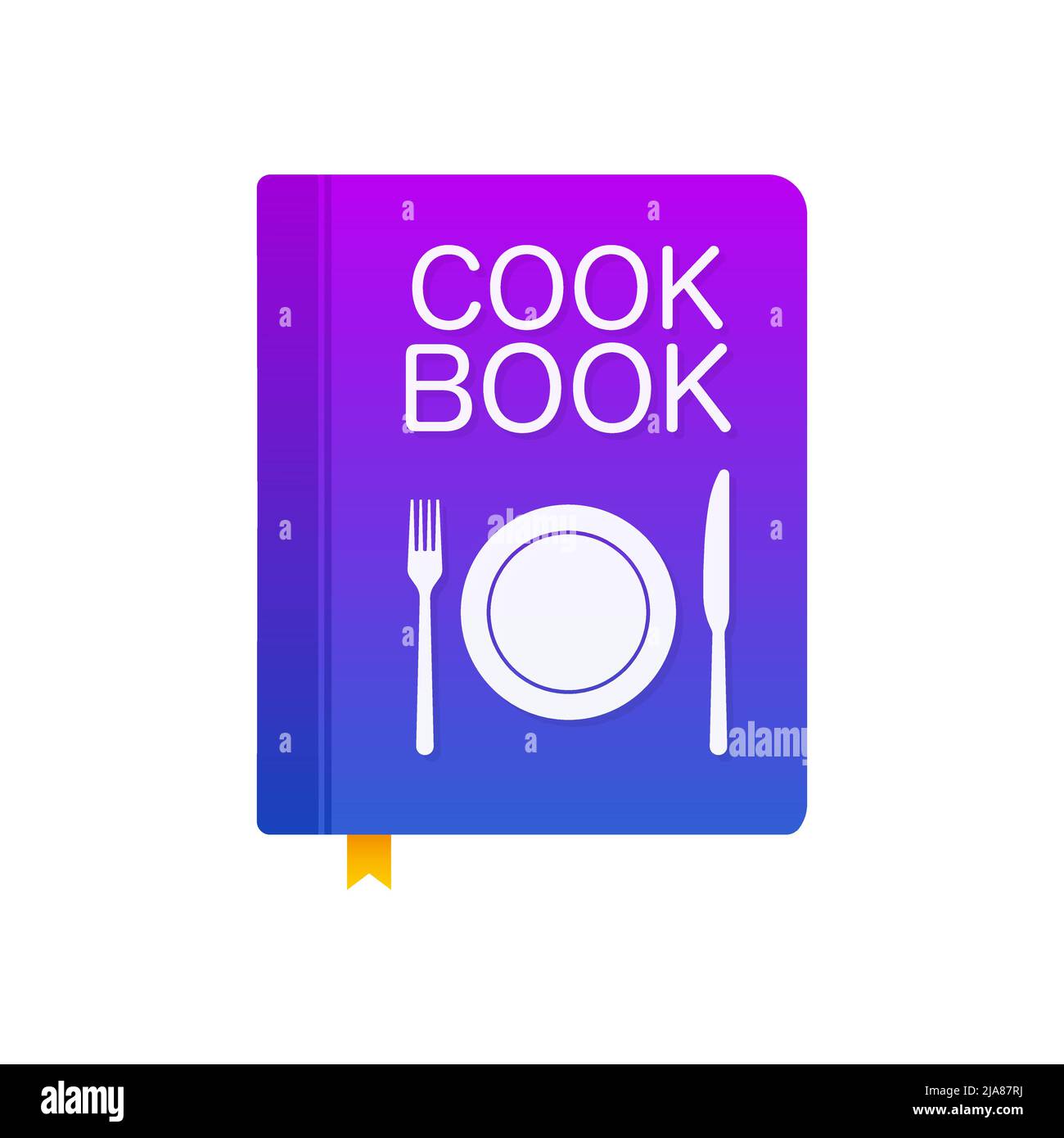 Cook book, great design for any purposes. Vector icon template background. Business icon. Stock Vector
