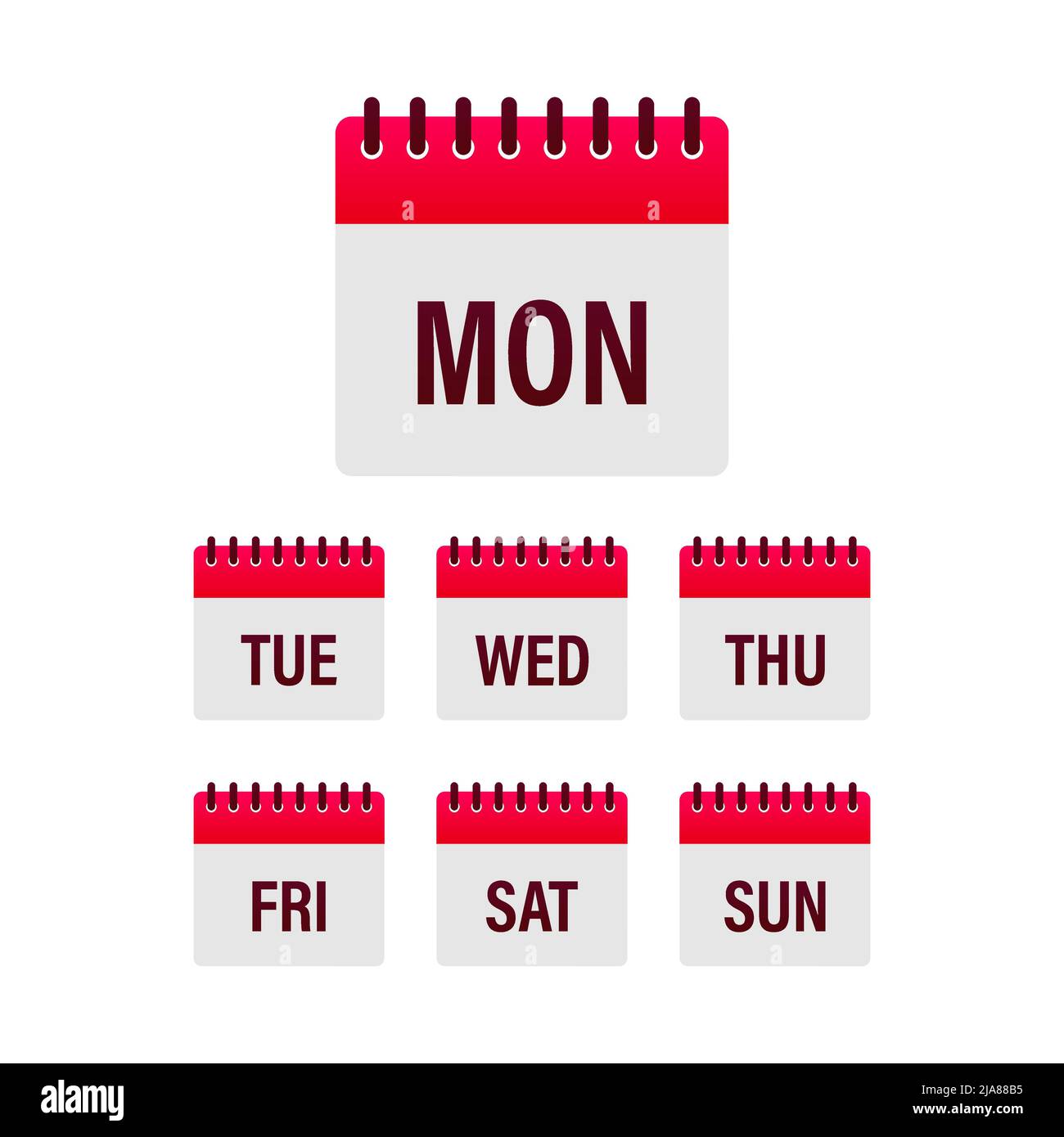 Flat color icon calendar set. Calendar reminder. Month, week, year